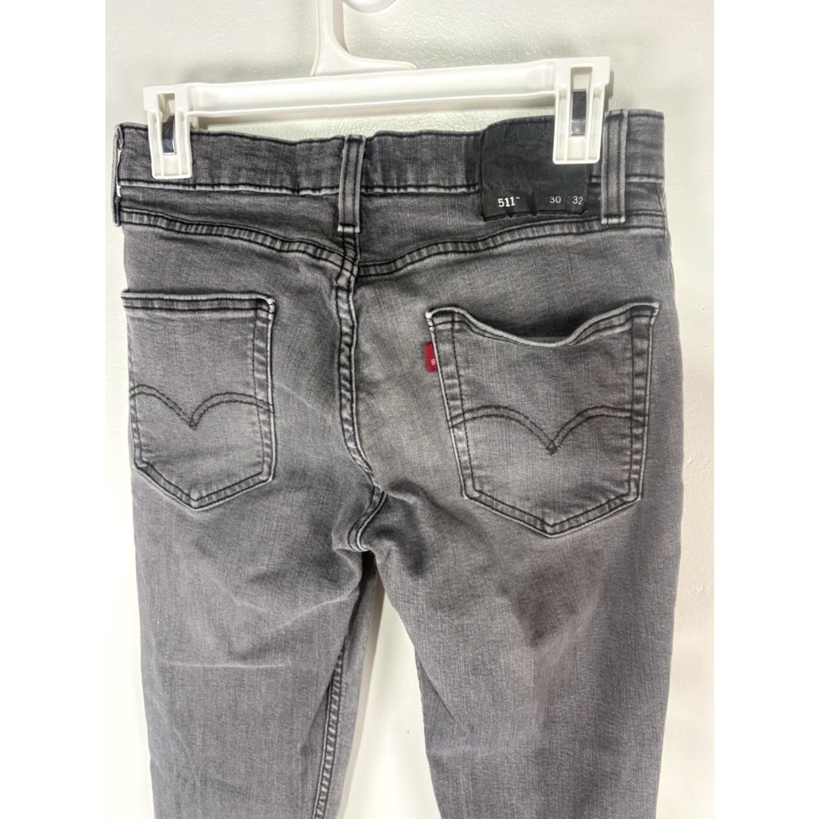 Levi's Levi's 511 Distressed Gray Skinny Jeans Men's 30x32 Size US 32 / EU 48 - 6 Thumbnail
