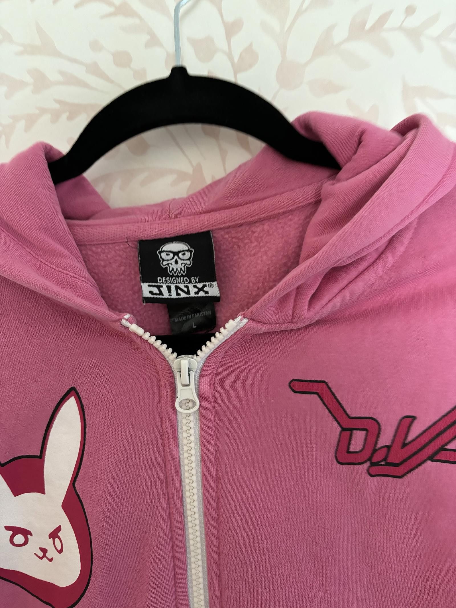 Designer D.Va Overwatch Zip-Up Hoodie - Pink Size L / US 10 / IT 46 - 2 Thumbnail