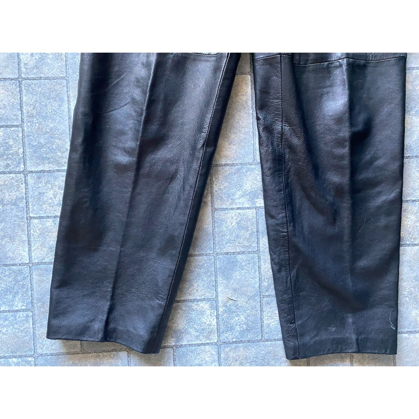 Vintage Jessica Taylor Leather Pants Black Women Size 12 Size 34" / US 12 / IT 48 - 2 Thumbnail