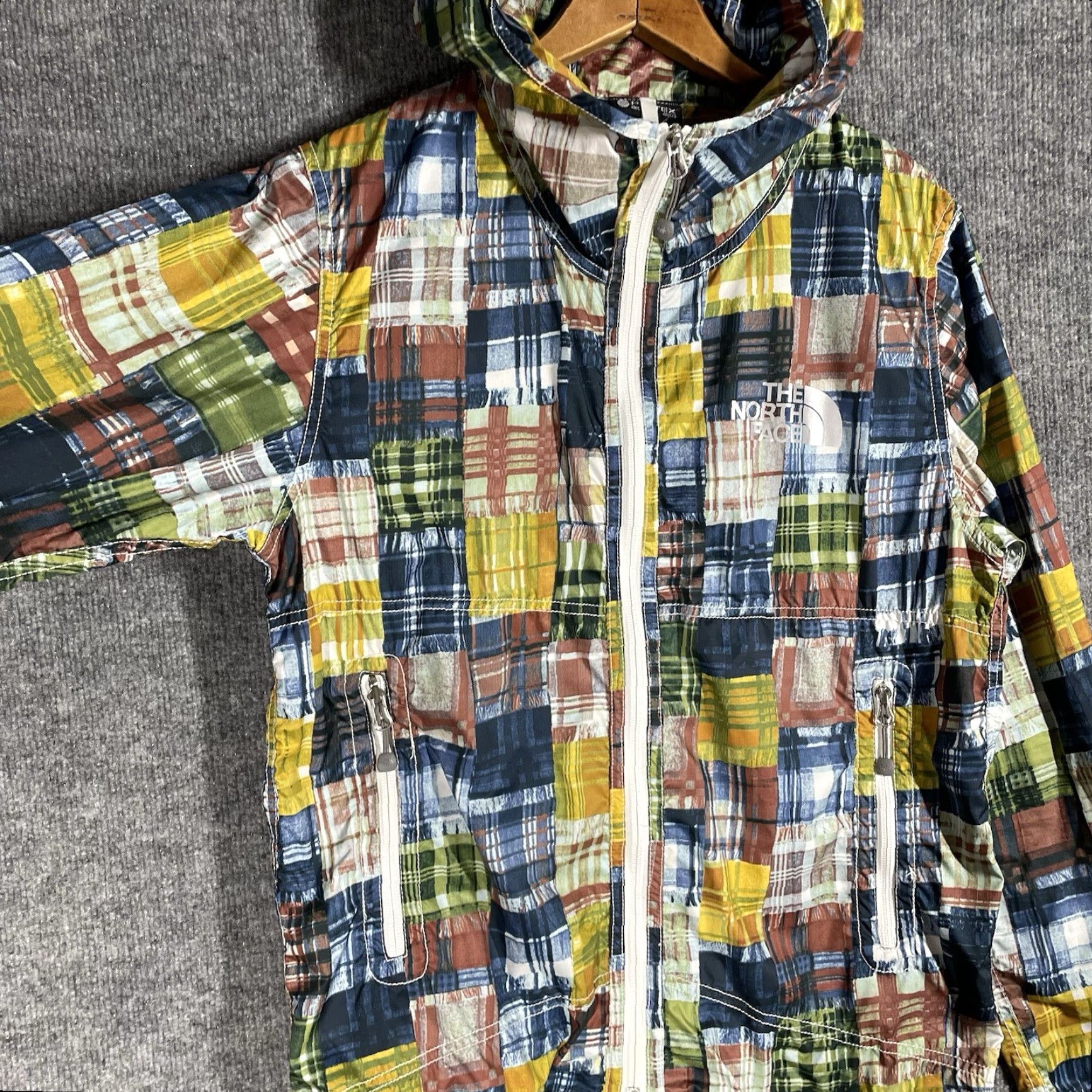 The North Face The North Face Purple Label Nanamica Pertex Jacket M Purple Patchwork Print Windbreaker Mens Negotiate-safe Size US M / EU 48-50 / 2 - 7 Thumbnail