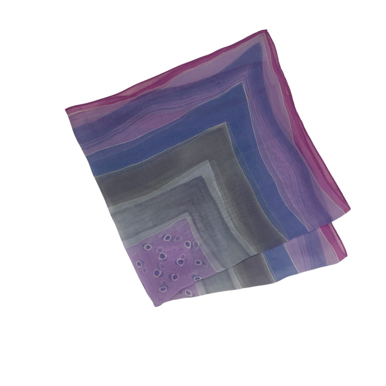 Vintage Vintage Purple Chiffon Square Scarf Size ONE SIZE - 3 Thumbnail