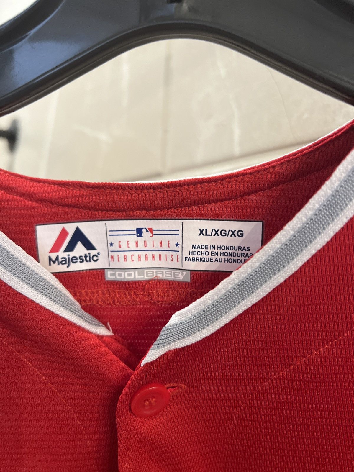 Majestic Los Angeles Angels Majestic Official Base Jersey Red Size US XL / EU 56 / 4 - 4 Thumbnail