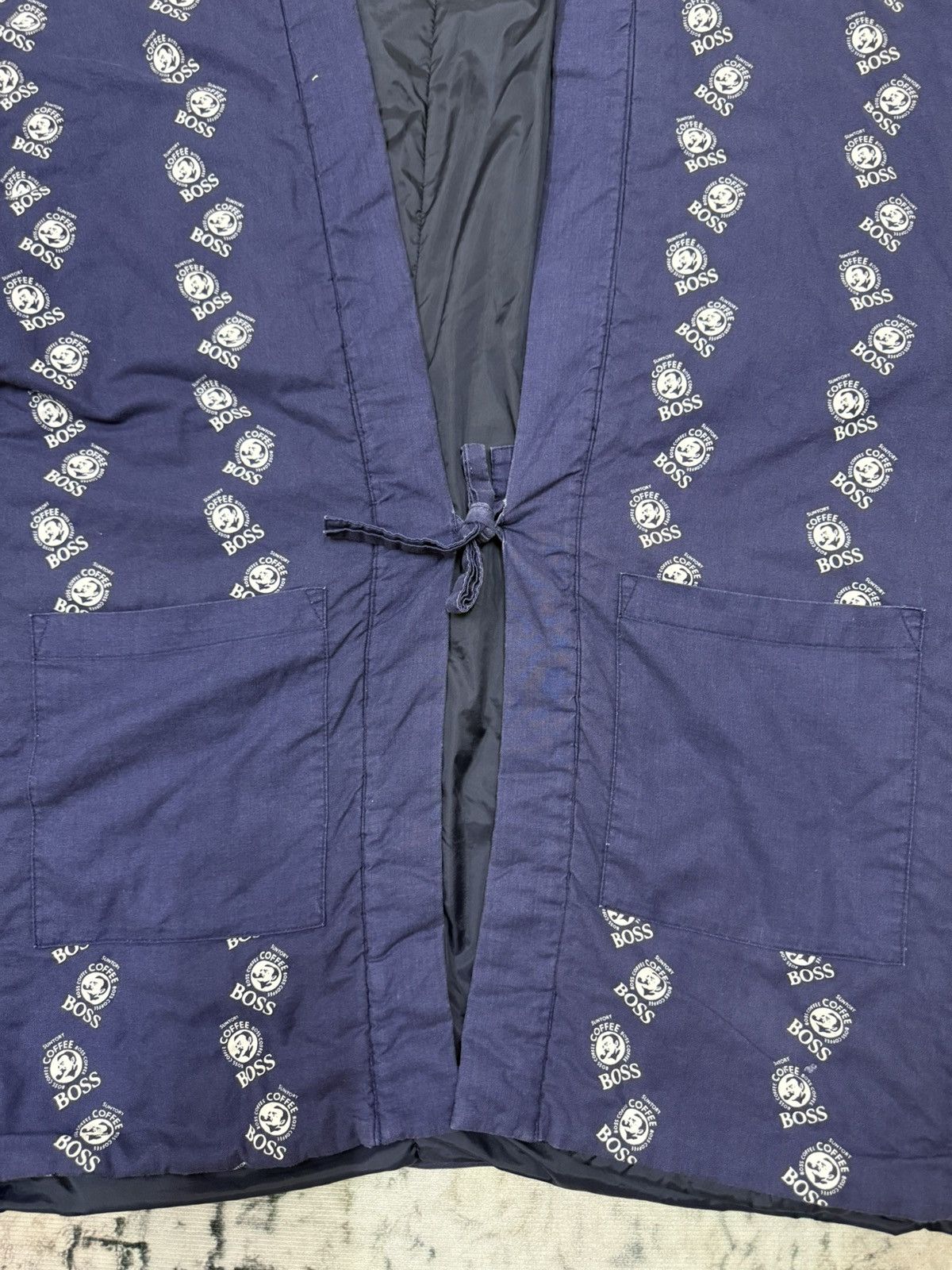 Japanese Brand Vintage Coffee Boss Fullprint Double Pocket Robe/Kimono Size US M / EU 48-50 / 2 - 4 Thumbnail