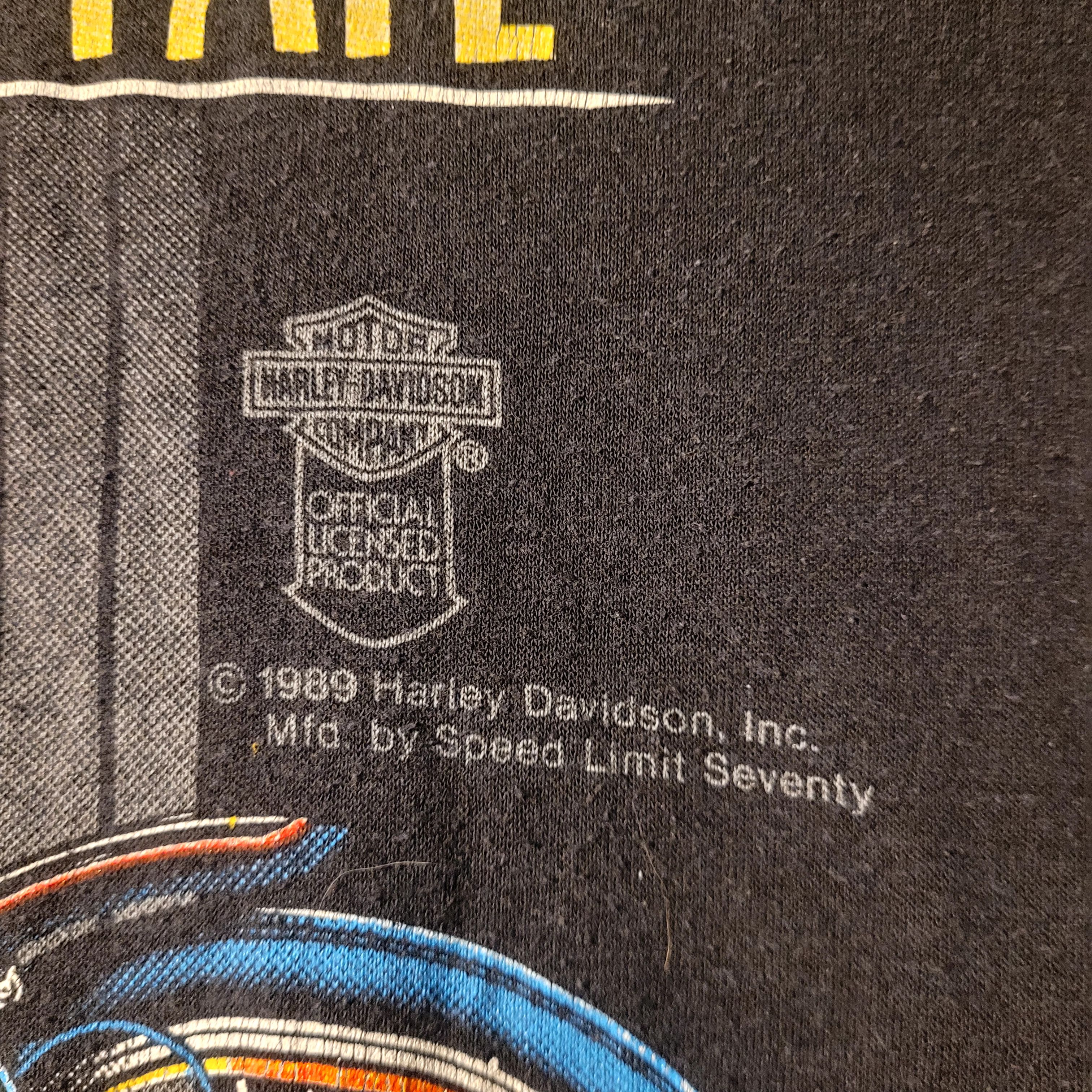 Harley Davidson Vintage 1989 SSI Harley Davison Sturgis Tee Size US XL / EU 56 / 4 - 6 Thumbnail