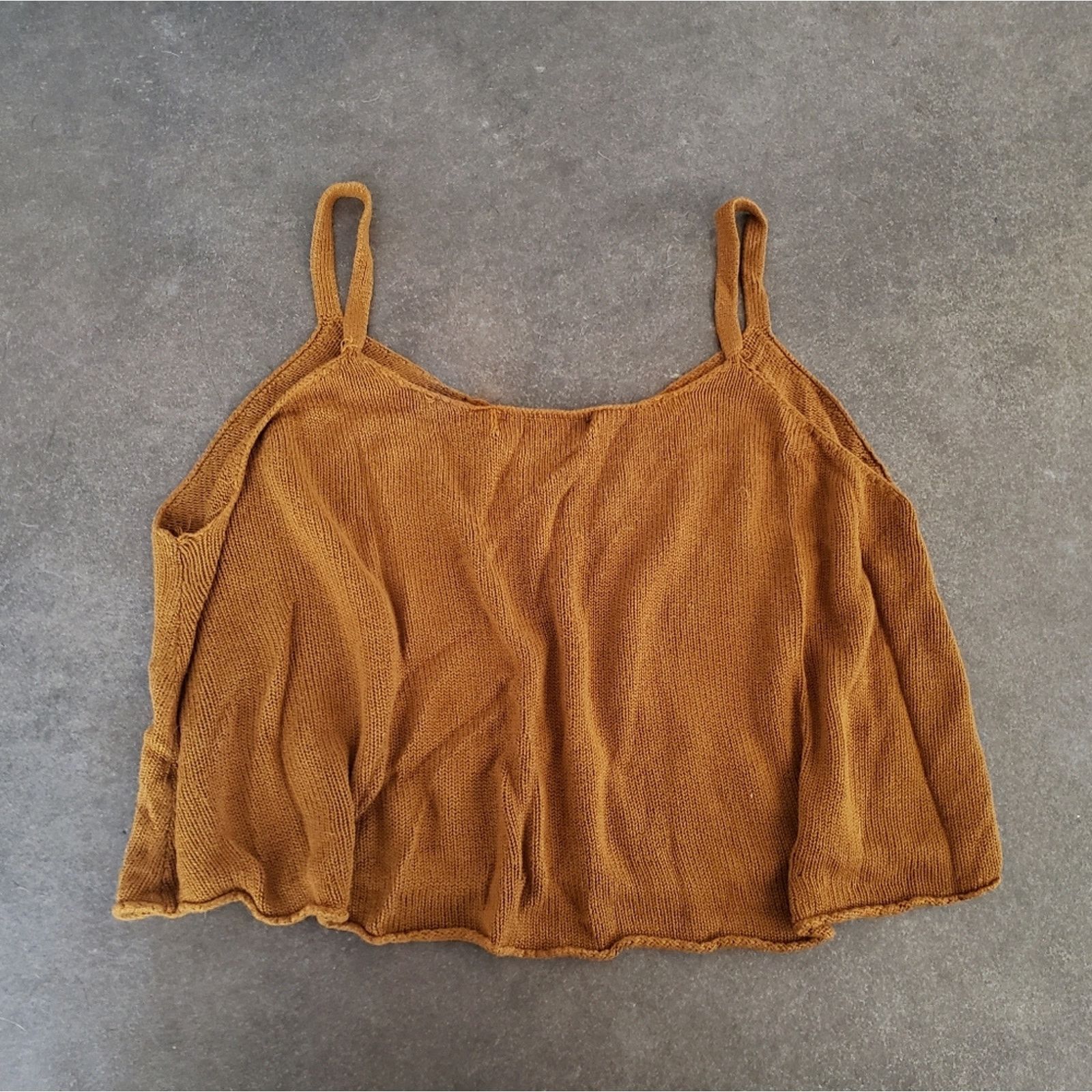 Forever 21 Burnt Orange | F21 | Cropped Knit Tank Size L / US 10 / IT 46 - 2 Thumbnail