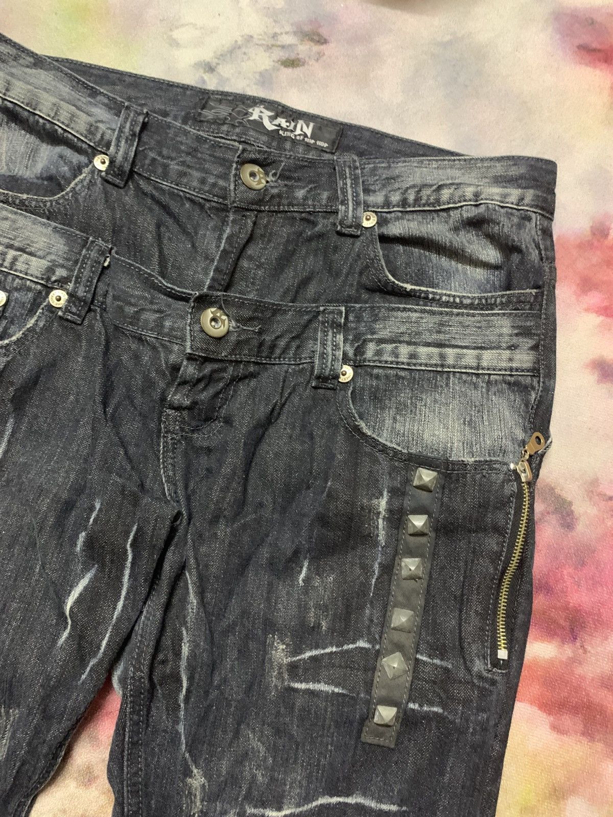Japanese Brand Double Waist Japan Brand Rain Denim Share Spirit PPFM LGB Size US 34 / EU 50 - 6 Thumbnail