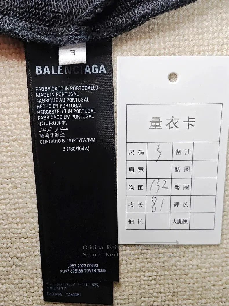 Balenciaga Balenciaga 24ss Reverse Brushing Wax Mud Staining Iron Towe Size US L / EU 52-54 / 3 - 7 Thumbnail
