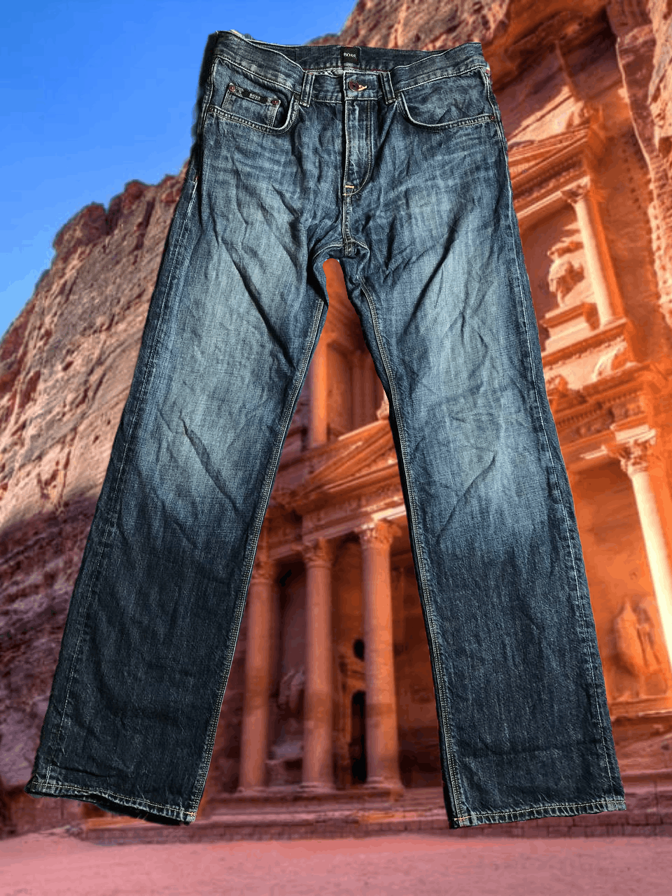 Hugo Boss jeans blue Hugo Boss logo vintage Y2K streetwear size 32 Size US 32 / EU 48 - 1 Thumbnail