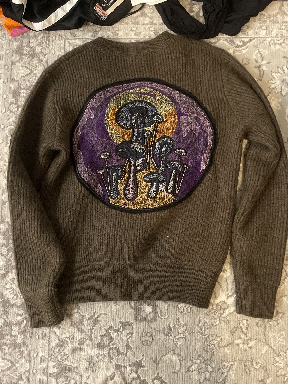 関税込★Stussy★Stussy x Dries Van Noten Patch Knit Sweater 関税込☆Stussy☆Stussy x Dries Van Noten Patch Knit Sweater