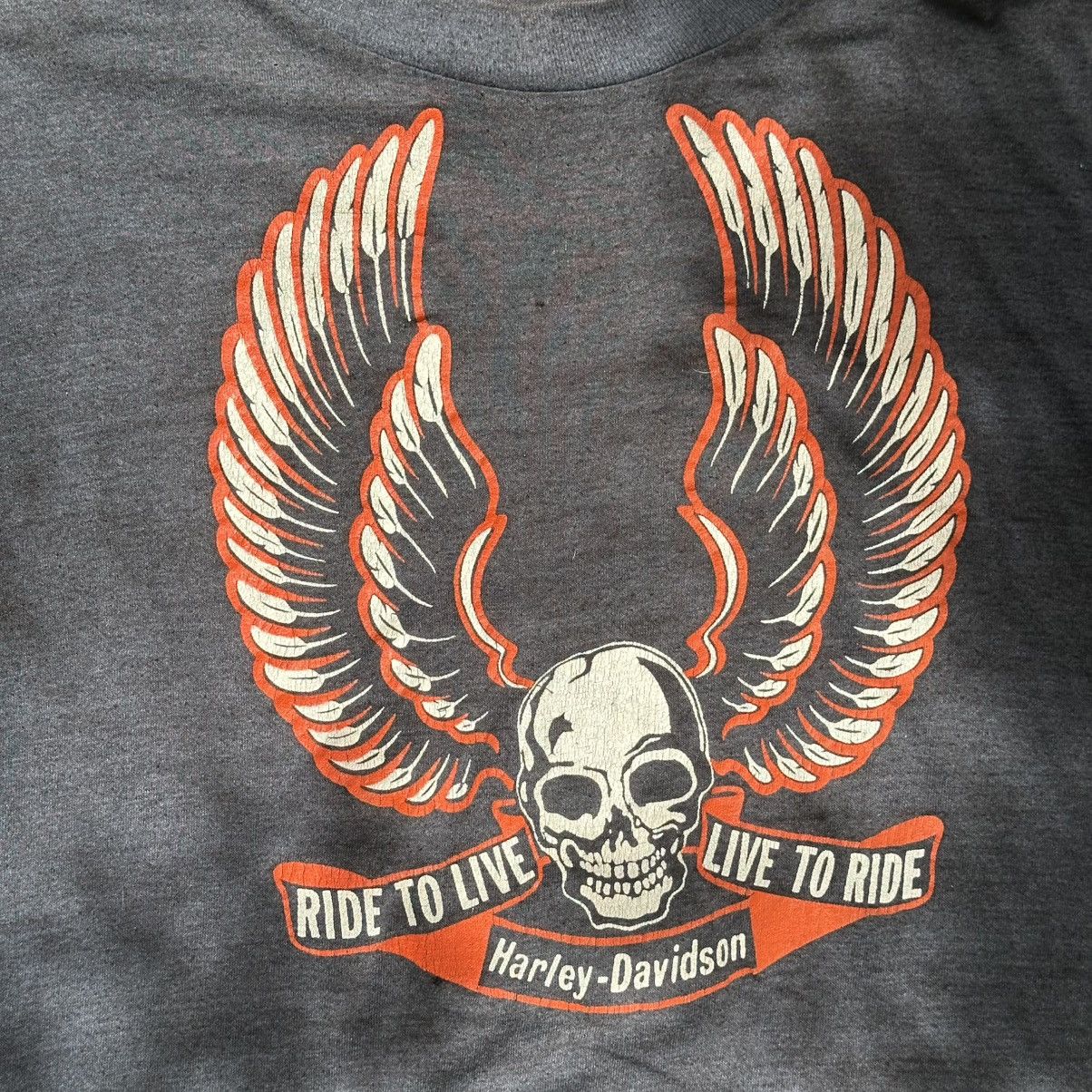 Harley Davidson × Vintage Vintage Harley Davidson Motorcycle T-Shirt Size US L / EU 52-54 / 3 - 2 Thumbnail