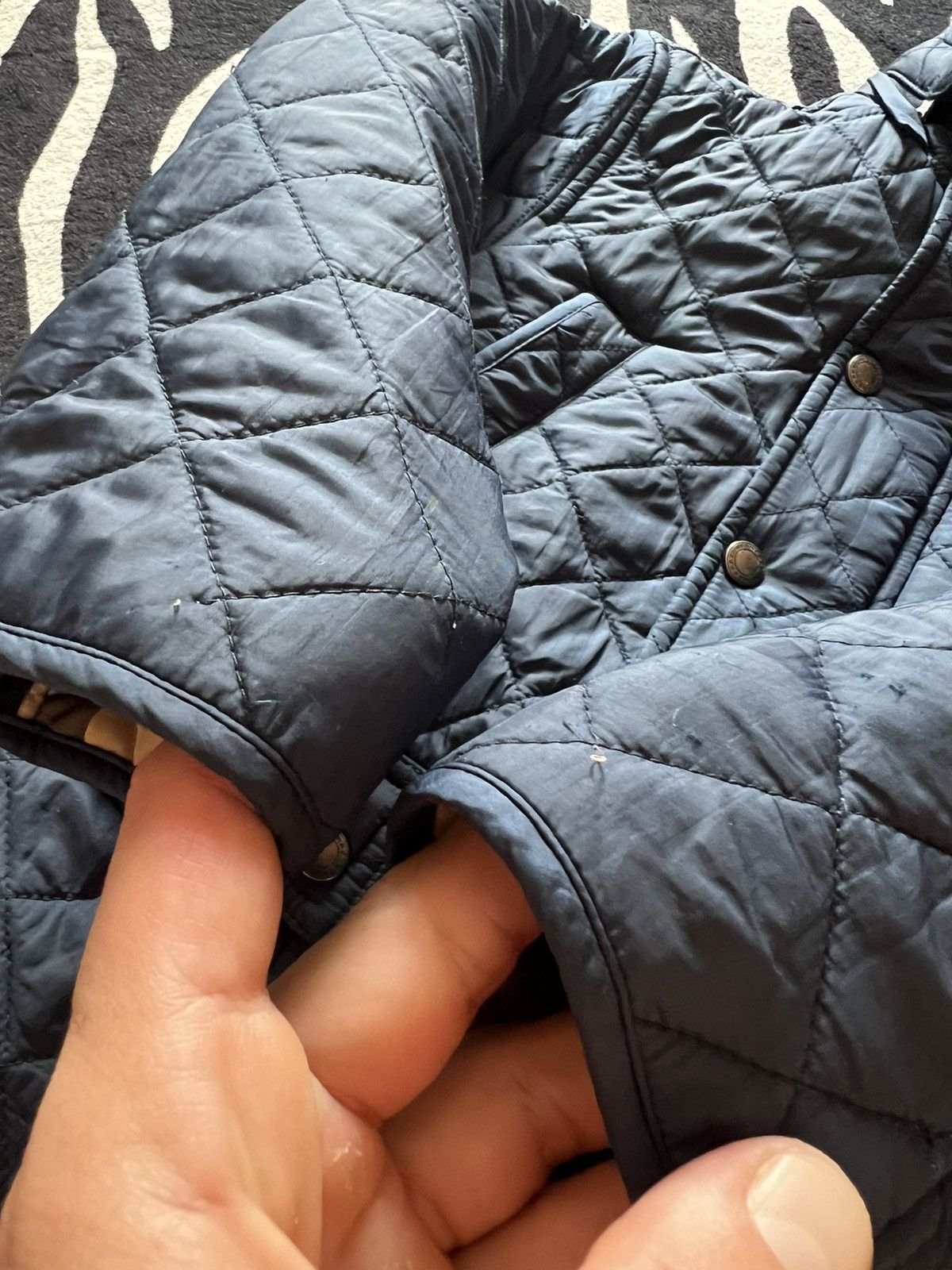 Burberry Burberry Kids Navy Blue Quilted Jacket 6Y 116cm Size US XXS / EU 40 - 18 Thumbnail