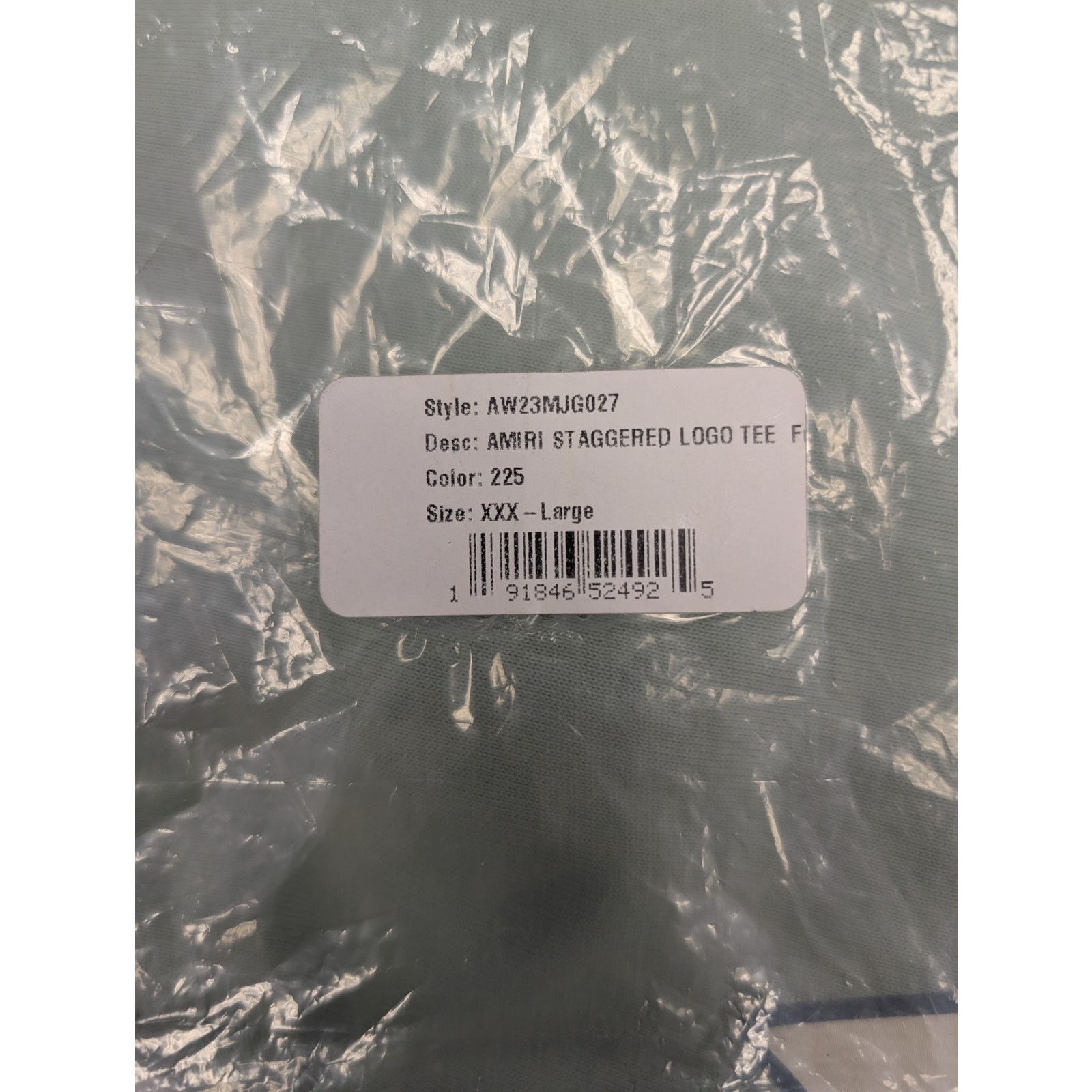 Amiri o1rshd1 Amiri Staggered Logo Tee T-Shirt in Frosty Green 3XL Size US XXL / EU 58 / 5 - 16 Thumbnail