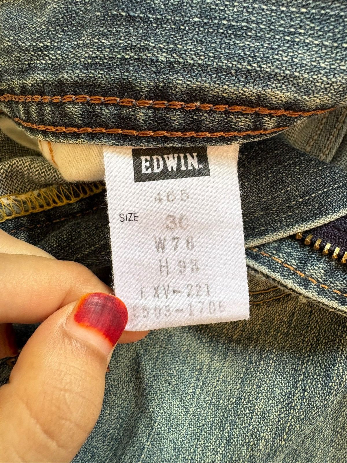 Edwin Exclusive Vintage Edwin Mud Wash Distressed Loose Baggy Jean Size US 30 / EU 46 - 10 Thumbnail