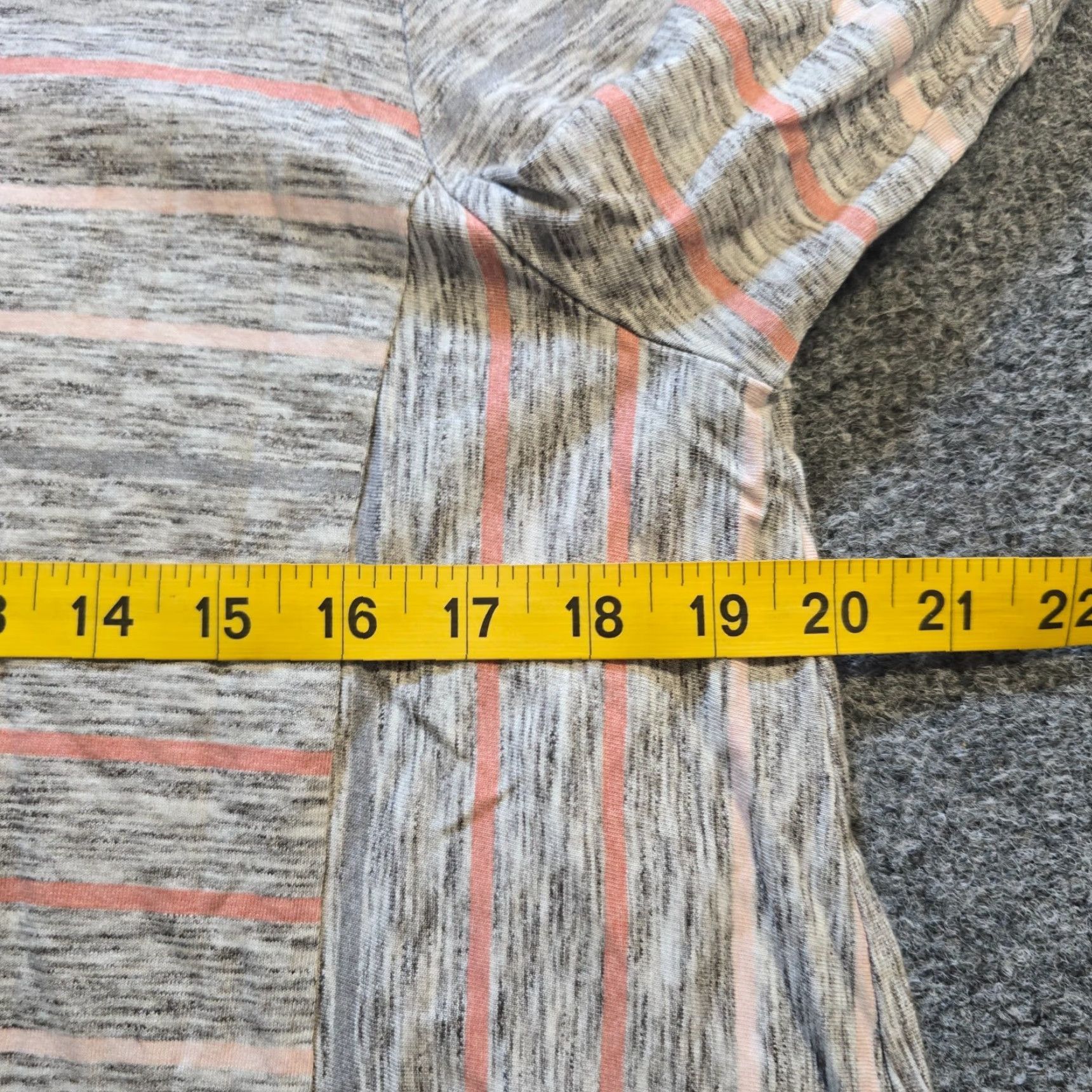 J. Jill J. Jill Top Shirt Womens L Gray Pink Striped Long Sleeve Stretch Knit Blouse Casual Career Size L / US 10 / IT 46 - 5 Thumbnail
