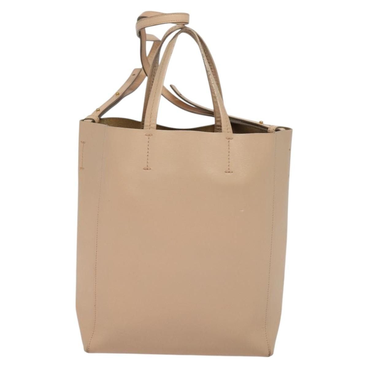 Celine CELINE Vertical Cavas Hand Bag Leather Pink Gold Size ONE SIZE - 3 Thumbnail