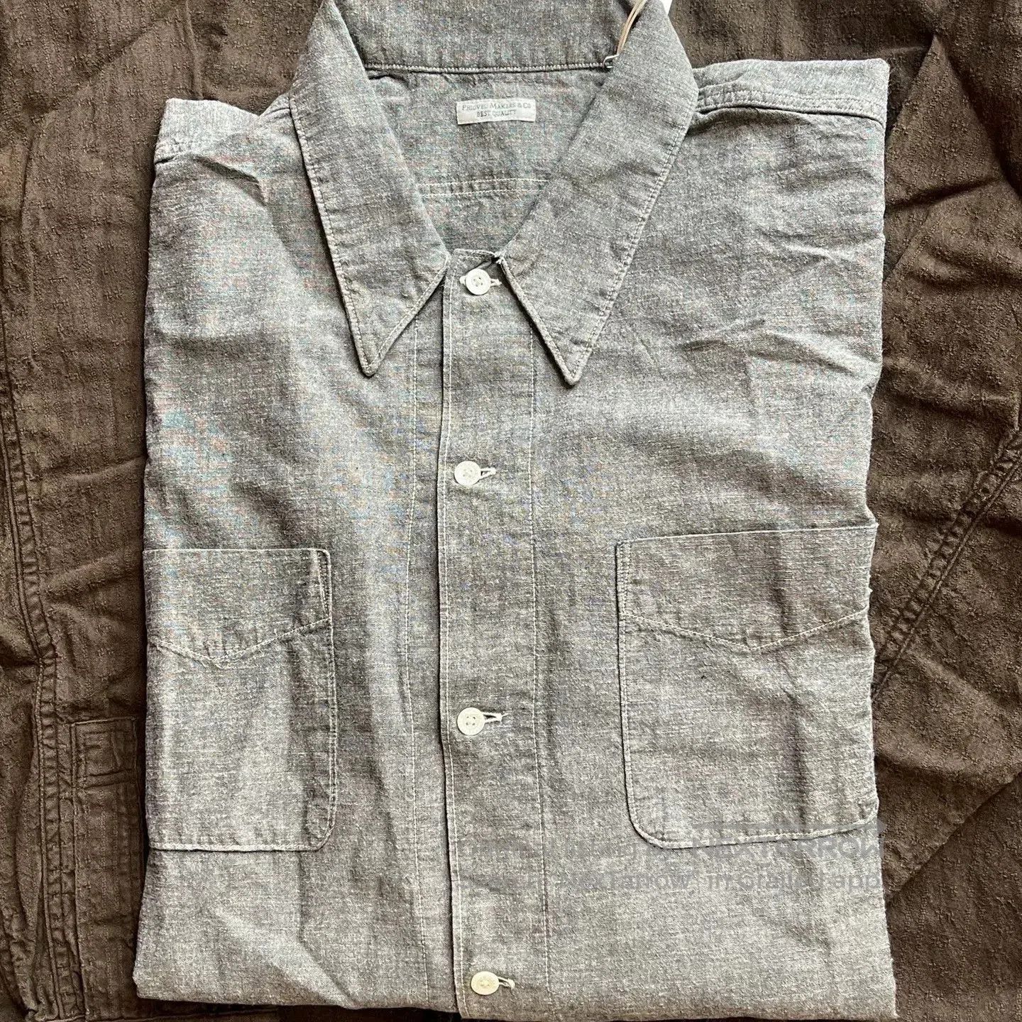 PHIGVEL MAKERS & Co. Phigvel Makers Chambray Workaday Shirt. Size US L / EU 52-54 / 3 - 4 Thumbnail