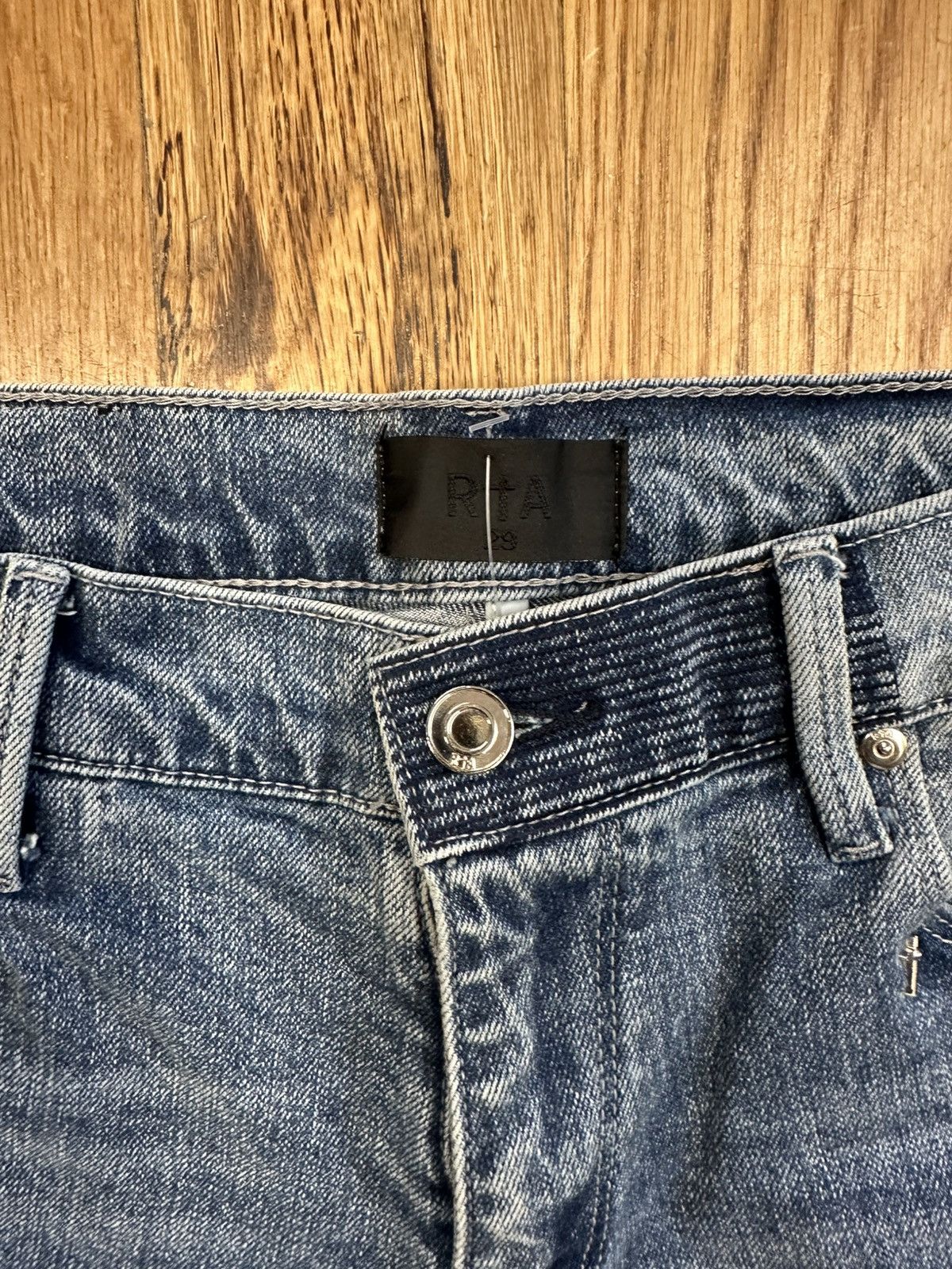 Rta Rta Side Crosses Blue Denim Jeans Size 29 Size US 29 - 3 Thumbnail