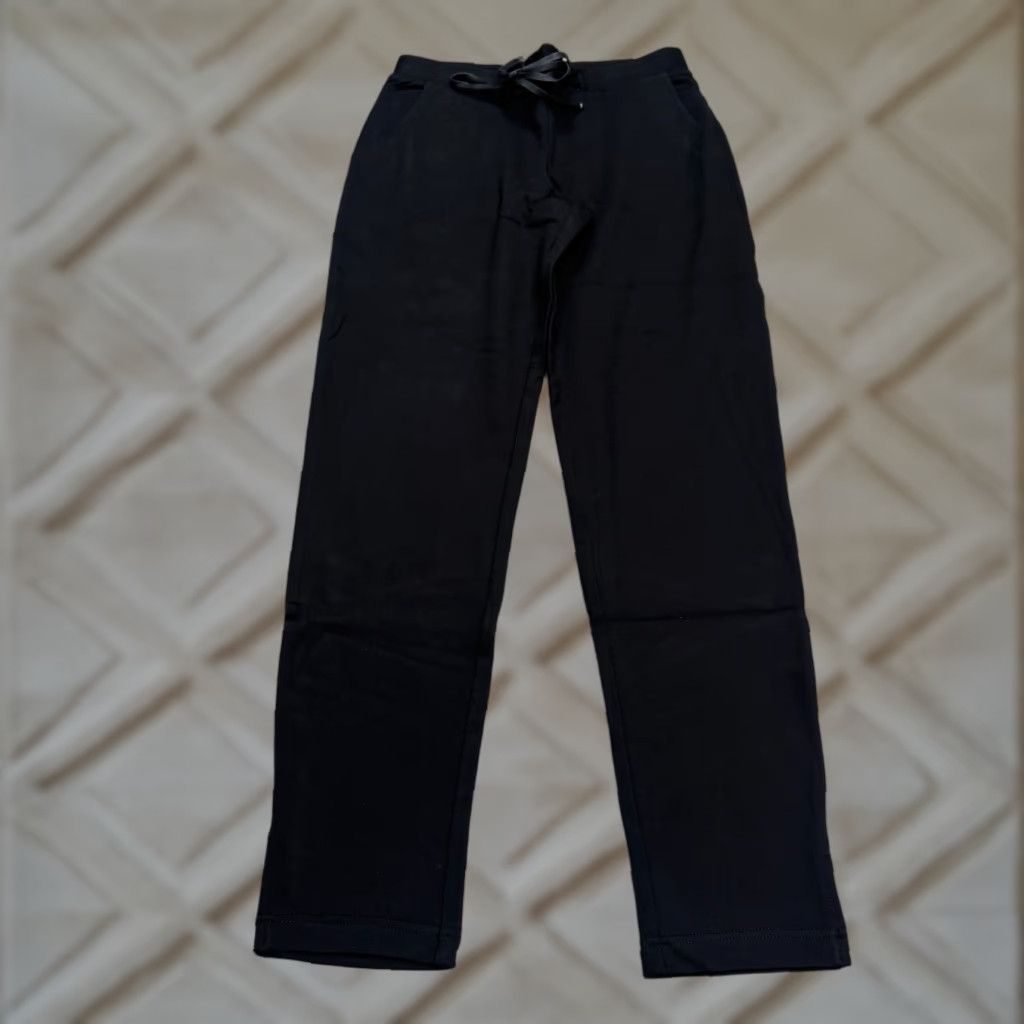 VINTAGE Betabrand Skinny Jogger Pants Womens Small Long Black Knit Casual Athleisure 2010s Mens