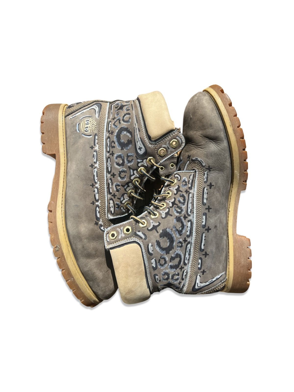 Timberland Custom Leopard Print Timberland Boots Size US 12 / EU 45 - 1 Thumbnail