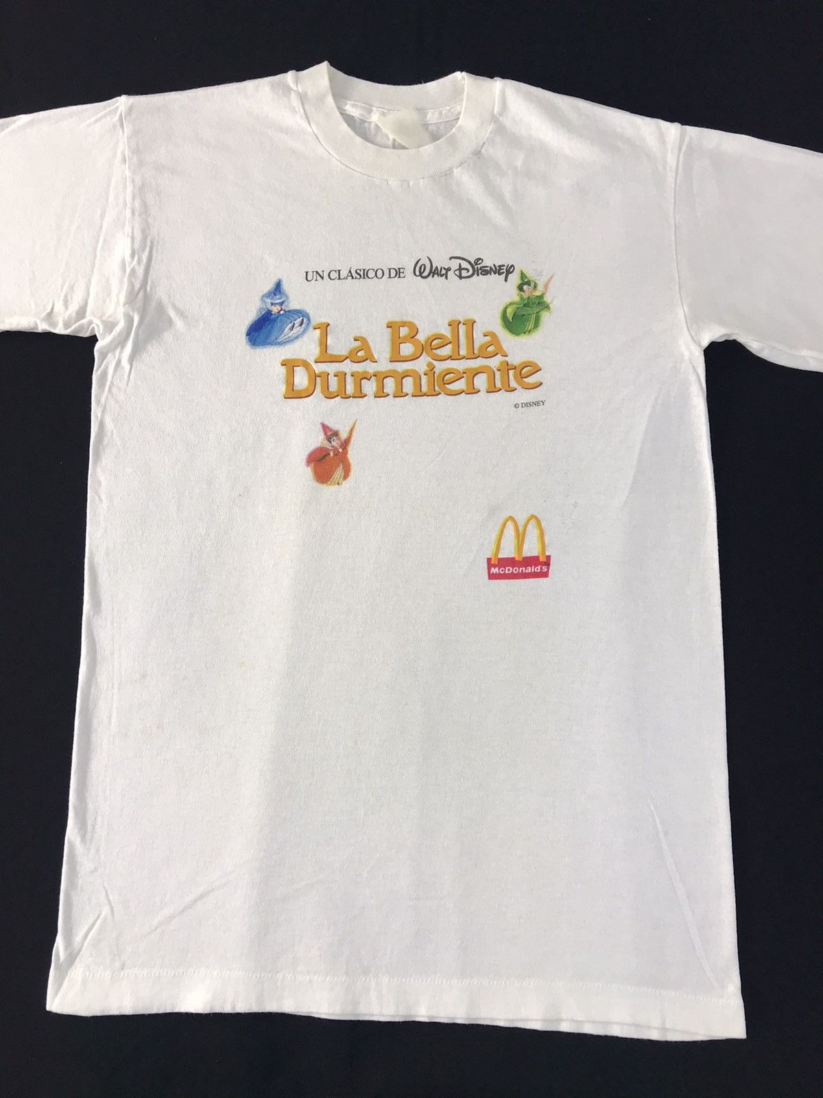 Disney Vintage 80s 90s Un Clasico De La Bella Durmiente Elf Tee Size S / US 4 / IT 40 - 3 Thumbnail