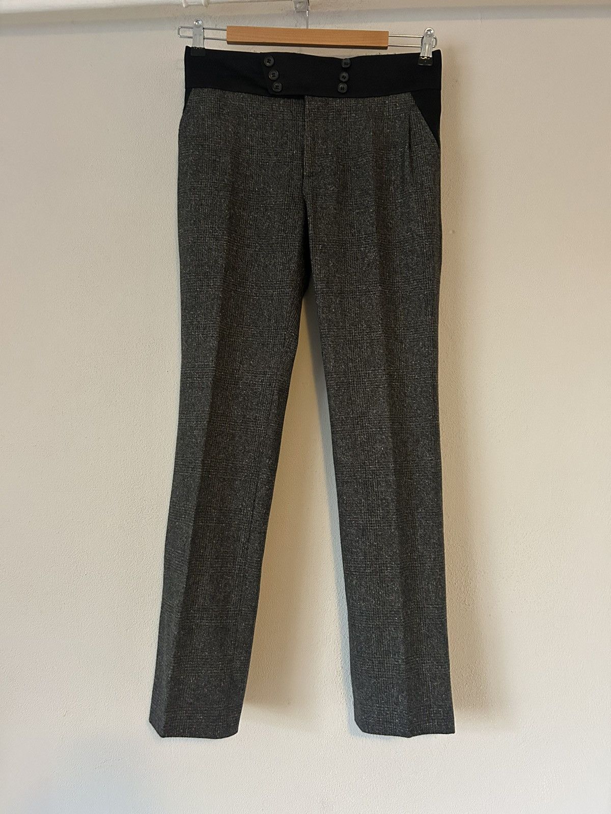 Balenciaga Balenciaga Slim-Fit Wool Trousers with Button Detail Size US 30 / EU 46 - 2 Thumbnail