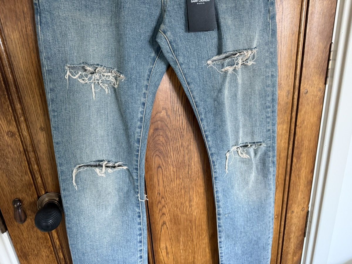 Saint Laurent Paris Holy Grail SS15 Saint Laurent Lenny Kravitz crash rip jeans Size US 31 - 14 Thumbnail