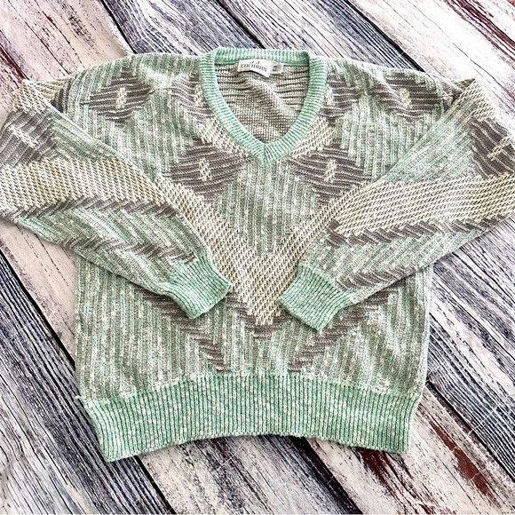 Vintage Vintage J.J. Cochran Cotton Blend Unique Knit Sweater Size US L / EU 52-54 / 3 - 1 Thumbnail