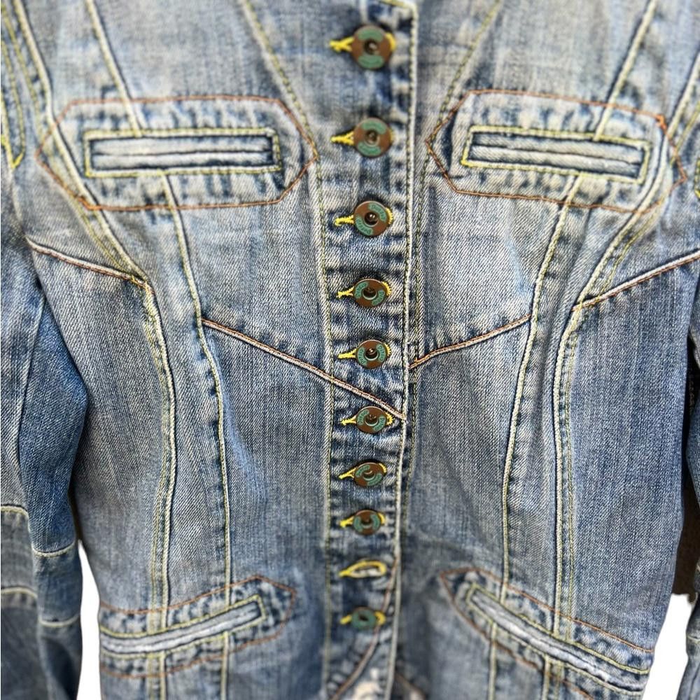 Dondup Dondup Made in Italy Distressed Jeans Jacket Size Medium Size M / US 6-8 / IT 42-44 - 4 Thumbnail