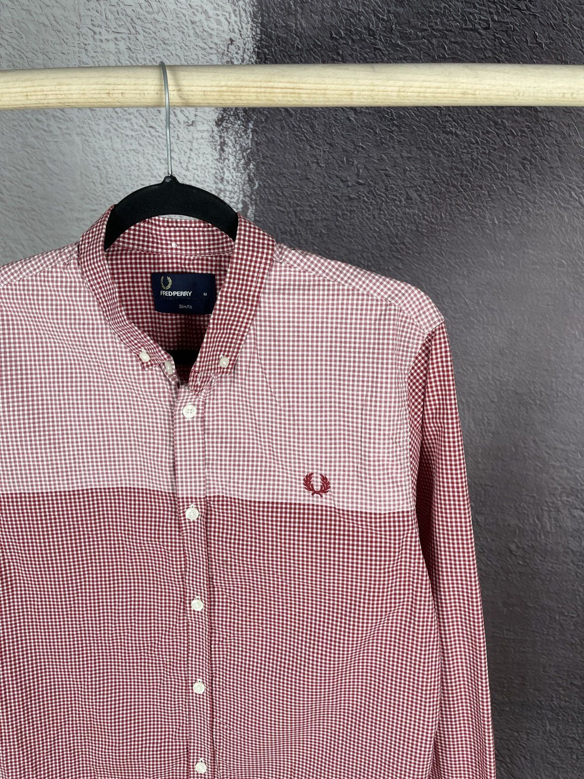 Fred Perry Fred Perry red checkered long sleeve shirt Size US M / EU 48-50 / 2 - 4 Thumbnail