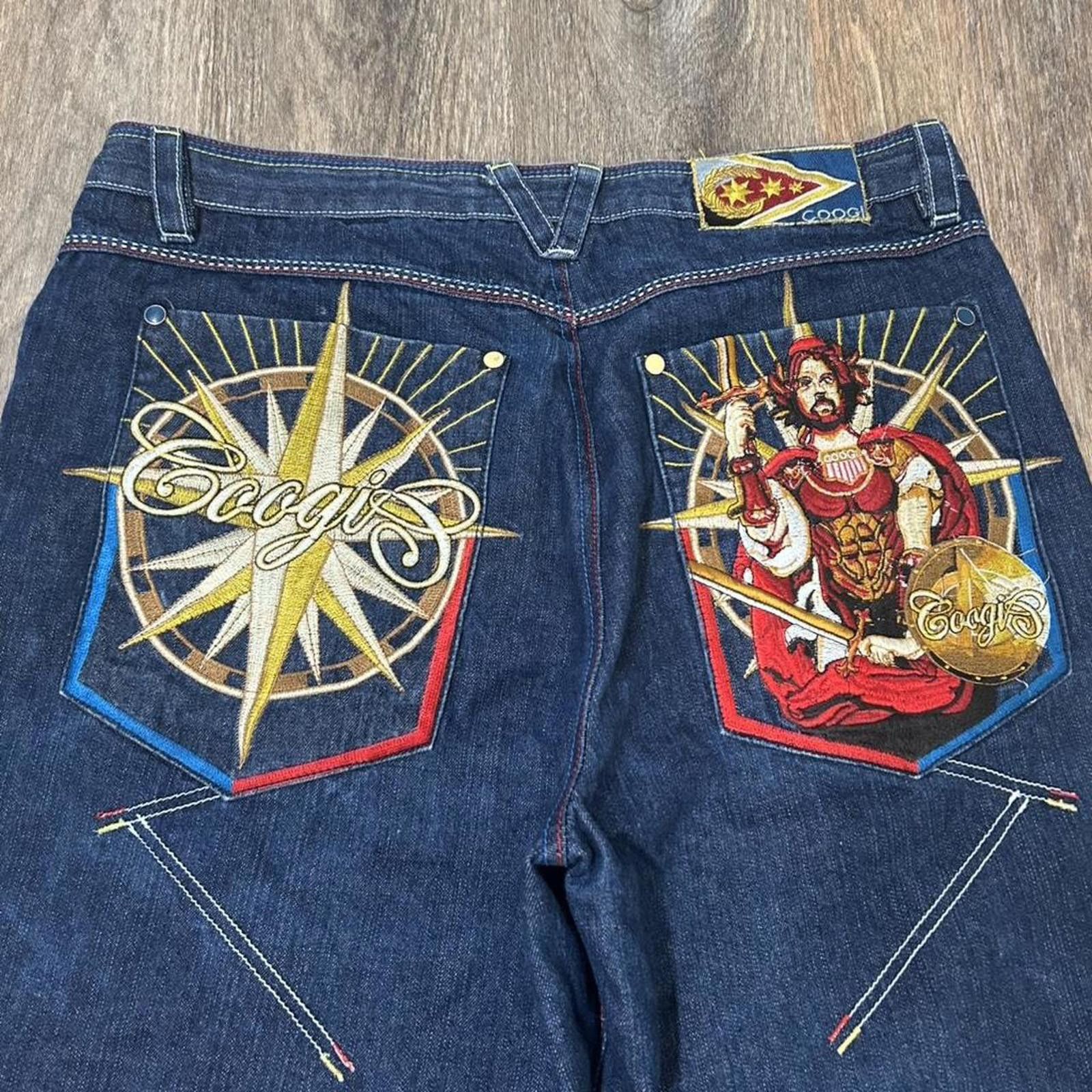 Coogi Y2K Coogi Skater Wide Leg Embroidered Denim Shorts Size US 40 / EU 56 - 2 Thumbnail