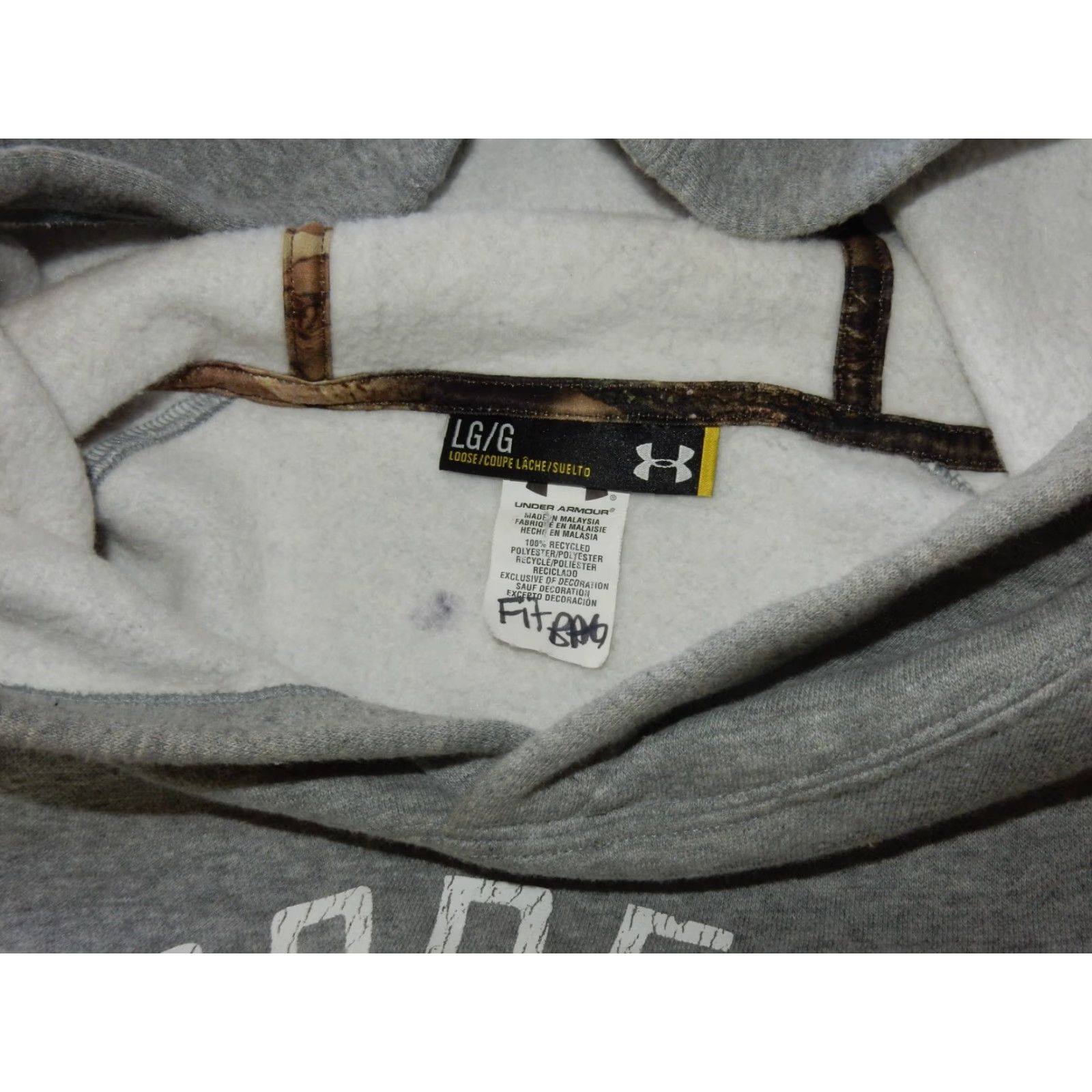 Under Armour VINTAGE Under Armour Men's Pullover Sweater Size L Gray Hunting Cotton Blend Size US L / EU 52-54 / 3 - 4 Thumbnail
