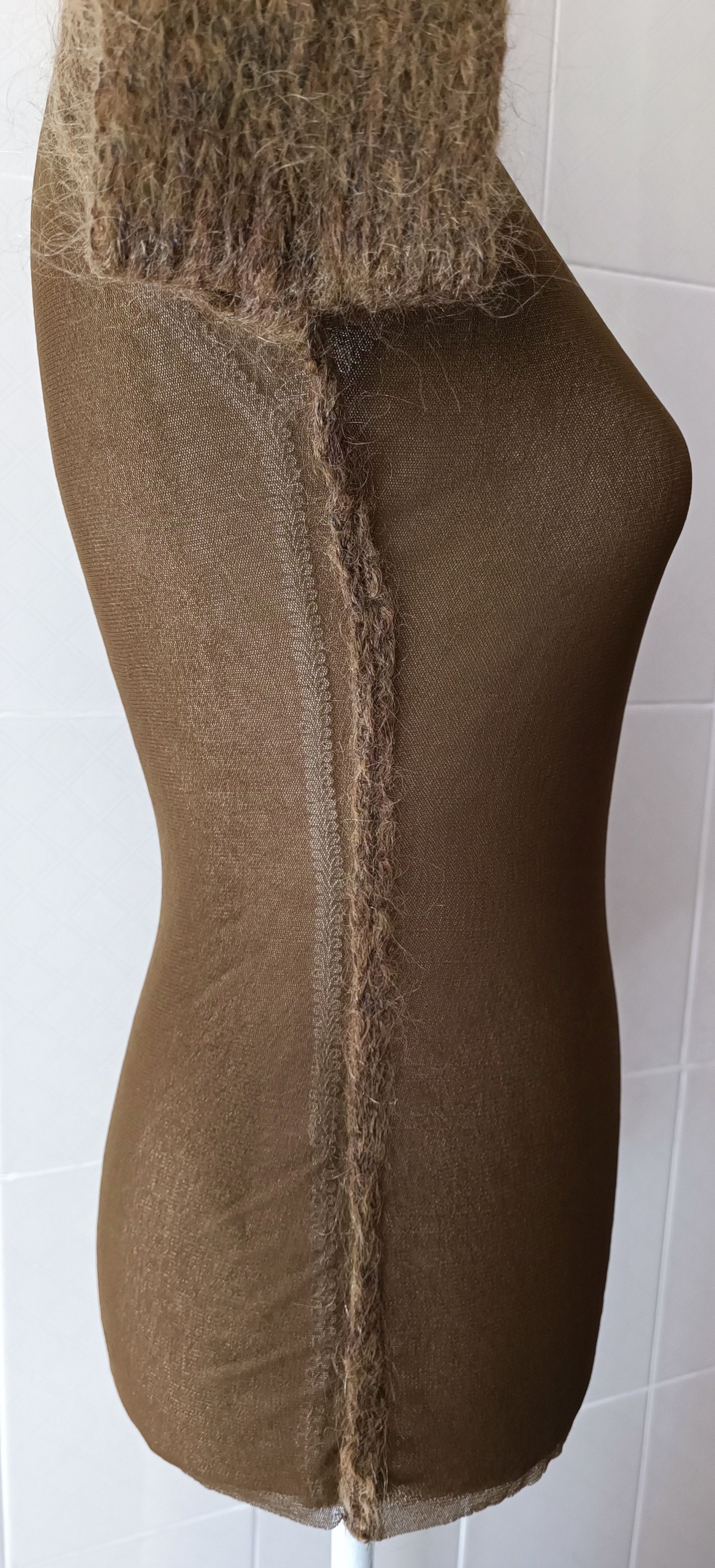 Jean Paul Gaultier 90's- Mohair sleeves and nylon micro mesh top Size XS / US 0-2 / IT 36-38 - 11 Thumbnail