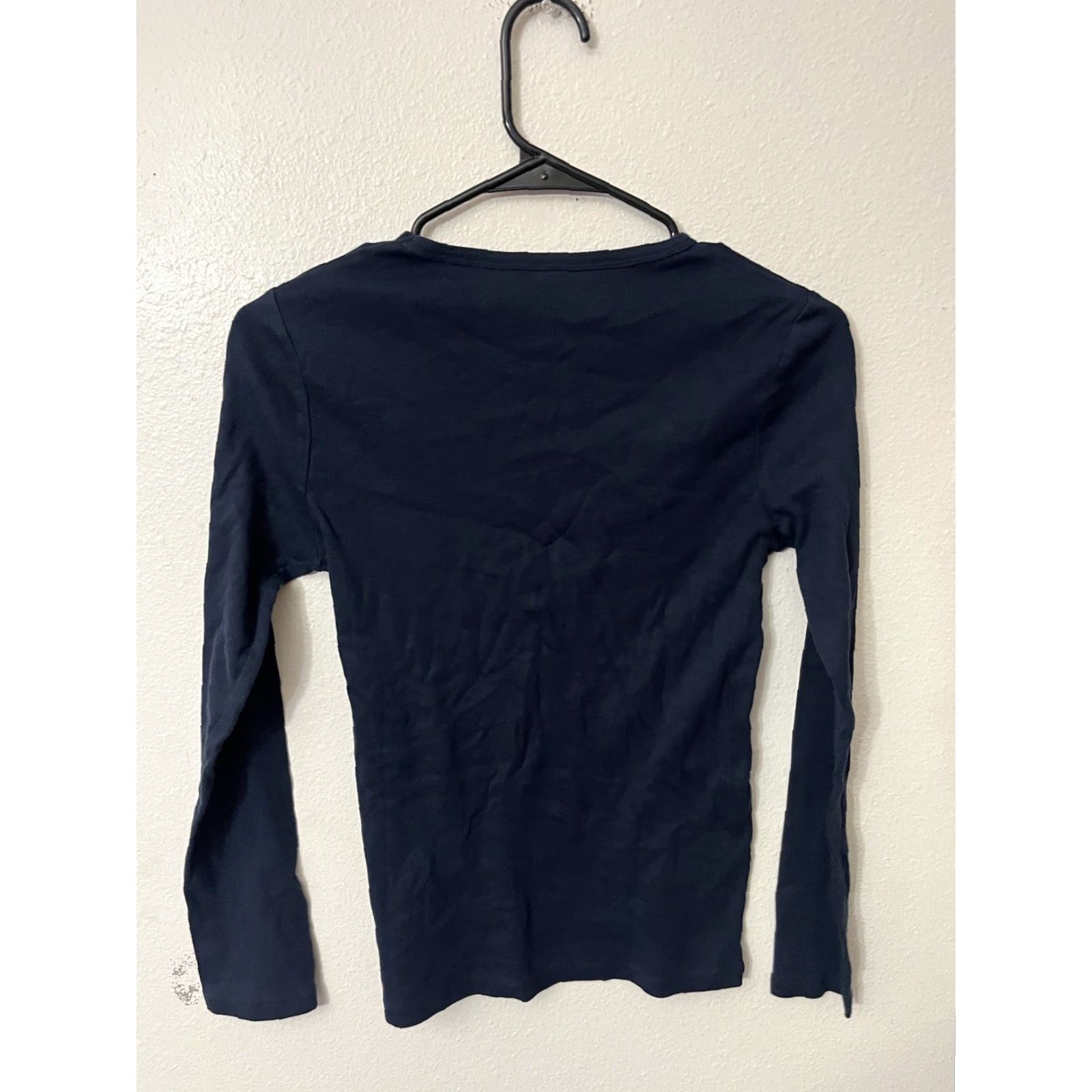 Gap VINTAGE Gap The Modern Tee Shirt Women L Navy Round Neck Long Sleeve Blue Stripe T-Shirt Womens L Size L / US 10 / IT 46 - 3 Thumbnail