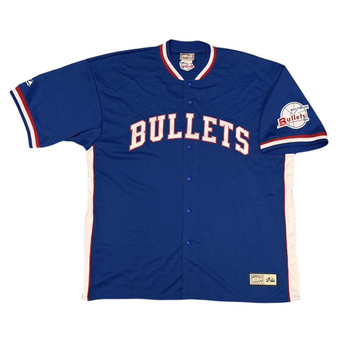 Majestic Baltimore / Washington BULLETS Retro Warm up Jersey - 3XL Size US XXL / EU 58 / 5 - 1 Thumbnail