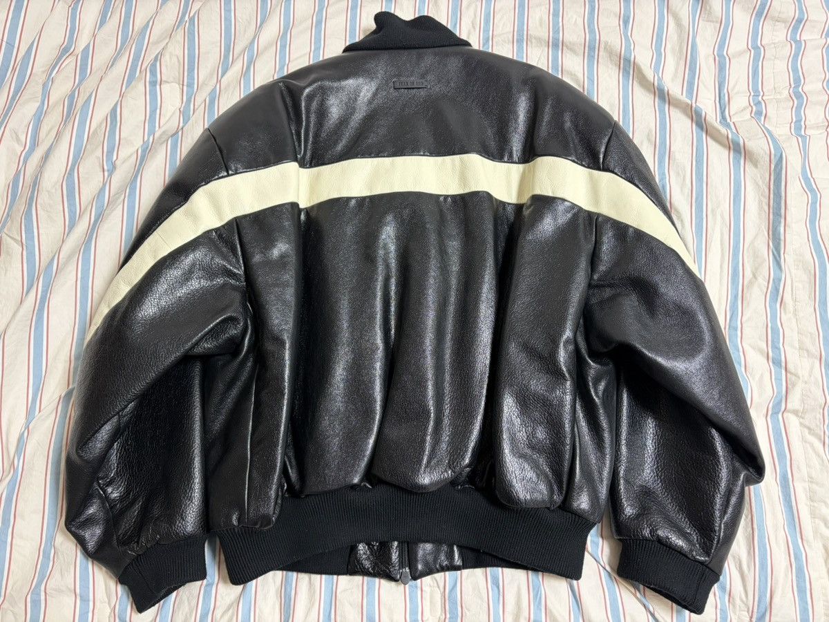 Fear of God Fear of god 8th Striped Full-Grain Leather Bomber Jacket Size US L / EU 52-54 / 3 - 4 Thumbnail