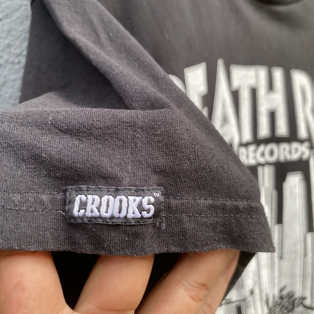 Death Row Records Thrashed Faded Death Row Records ERD GRUNGE Tee Size US L / EU 52-54 / 3 - 6 Thumbnail