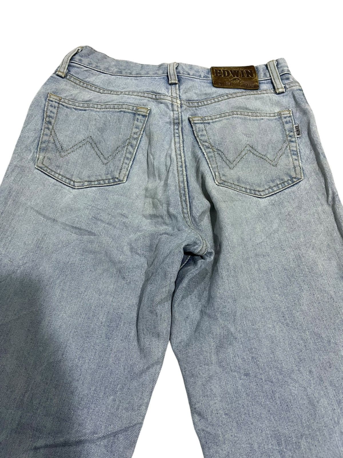 If Six Was Nine × Japanese Brand × Le Grande Bleu (L.G.B.) EDWIN 402 STRAIGHT CUT WASHED BLUE DENIM Size US 28 / EU 44 - 11 Thumbnail