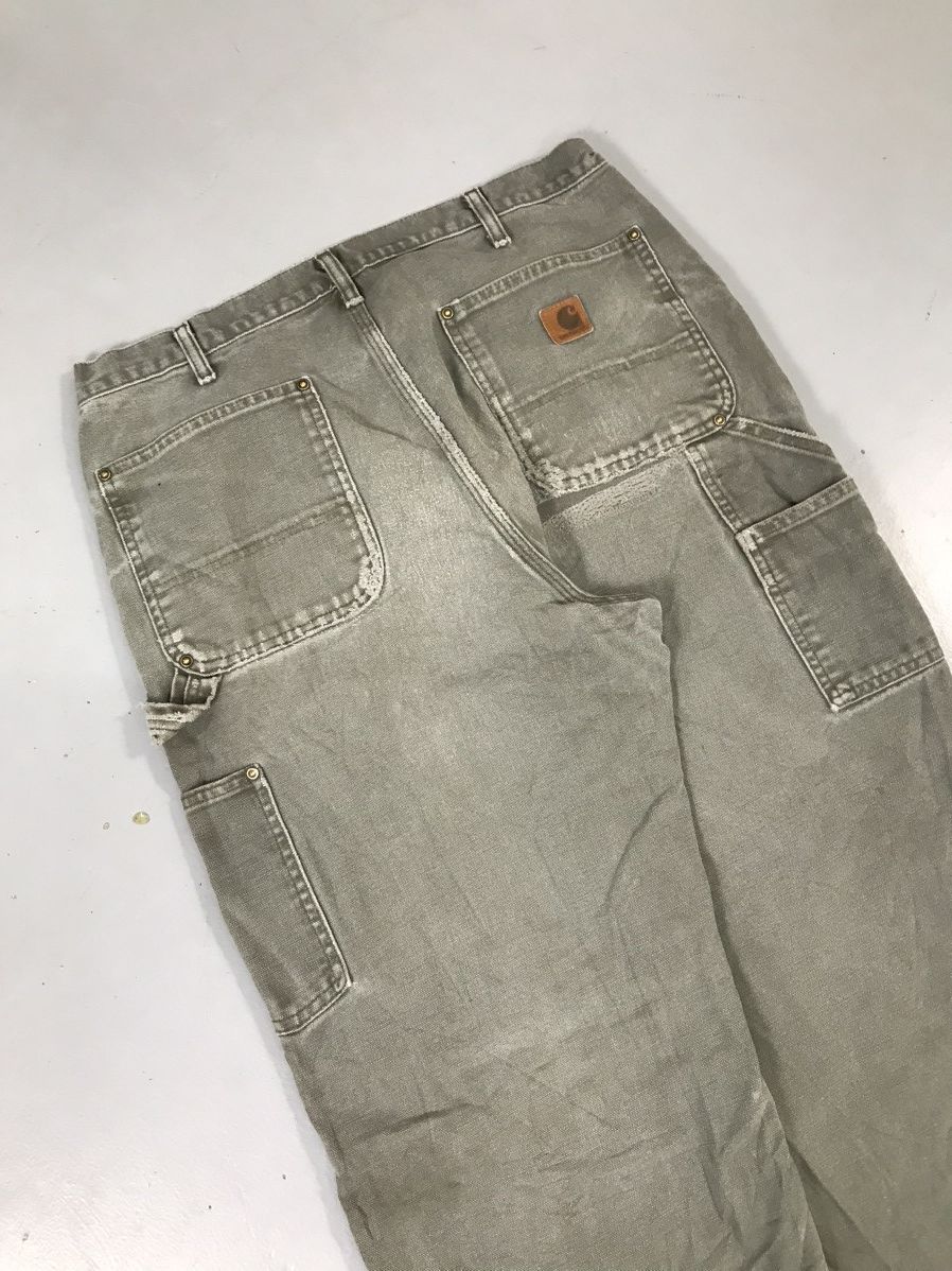 Carhartt Vintage Carhartt B01 moss double knee workwear denim Size US 36 / EU 52 - 8 Thumbnail