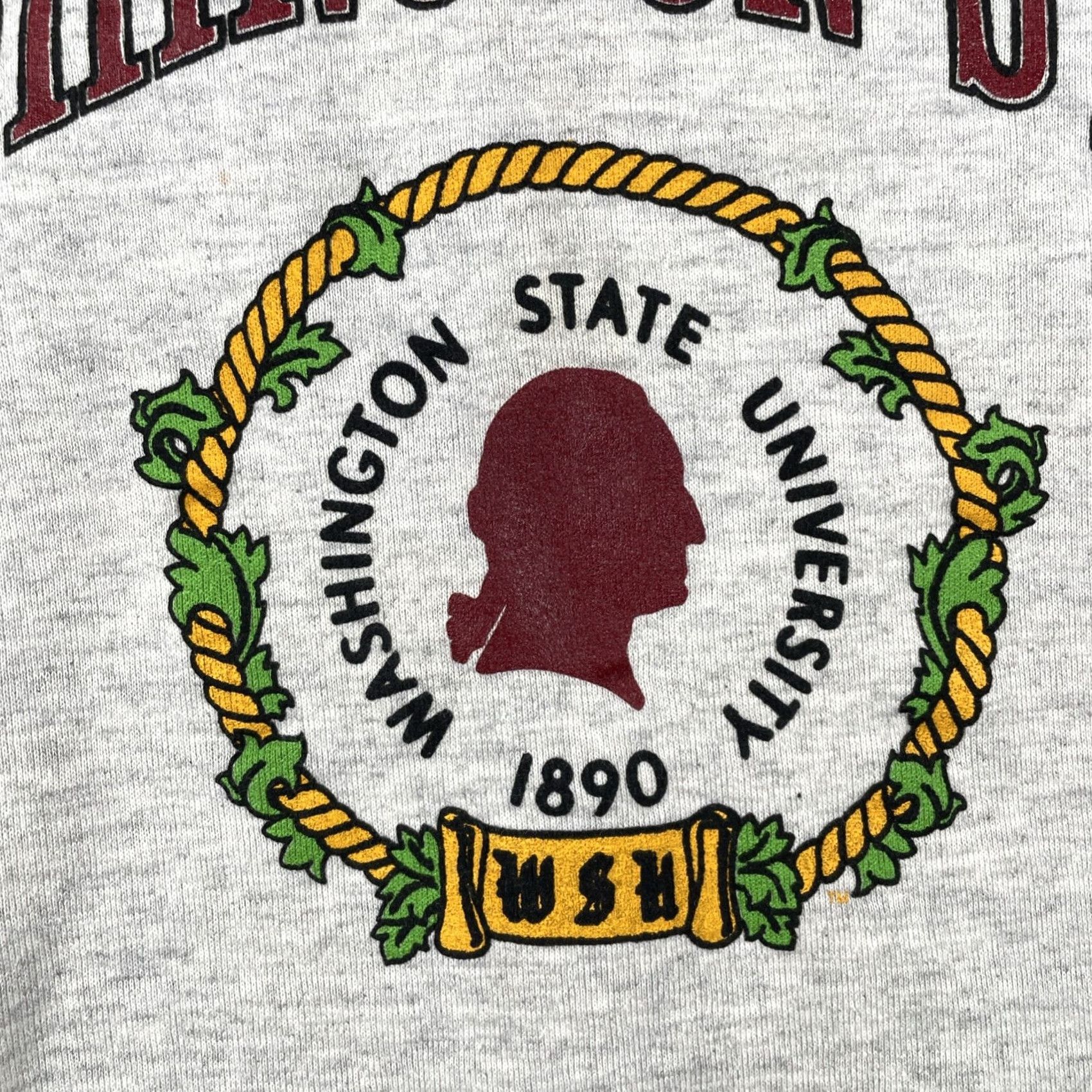 Jerzees VINTAGE Jerzees Sweatshirt White Medium M Adult Mens 90s University Washington State University USA Size US M / EU 48-50 / 2 - 4 Thumbnail
