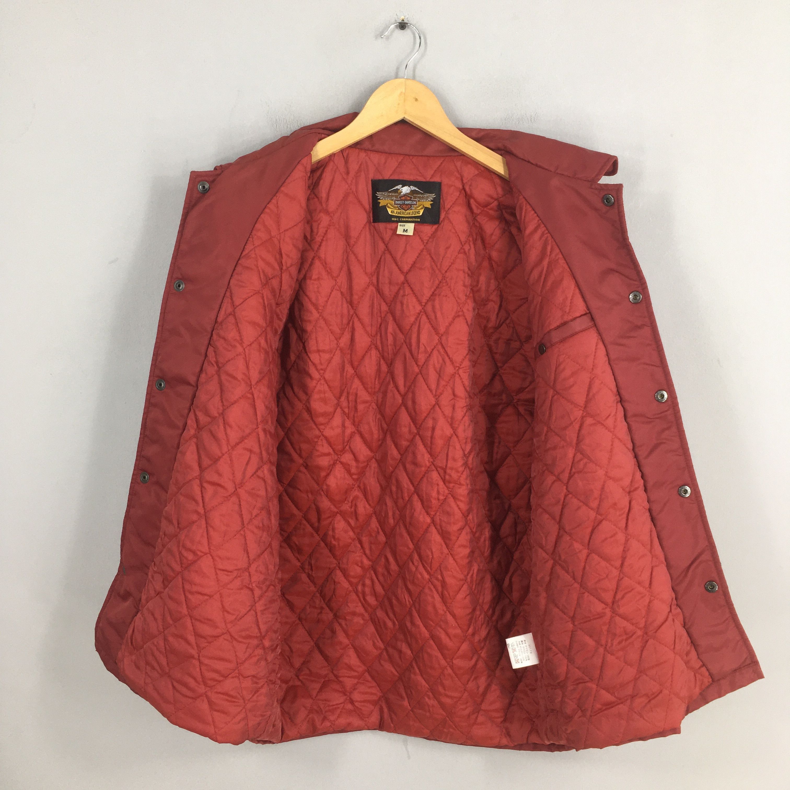 Harley Davidson Vintage 90s Harley Davidson Motorcycles Button Red Jacket Size US M / EU 48-50 / 2 - 7 Thumbnail