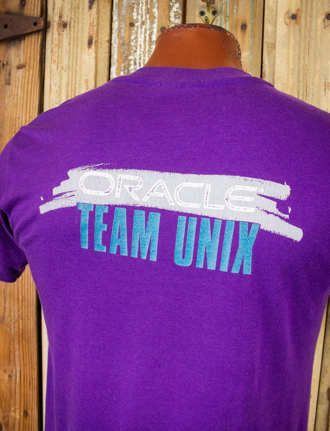 Vintage Vintage Oracle Team Unix F1 Racing Graphic T Shirt 80s Size US L / EU 52-54 / 3 - 5 Thumbnail