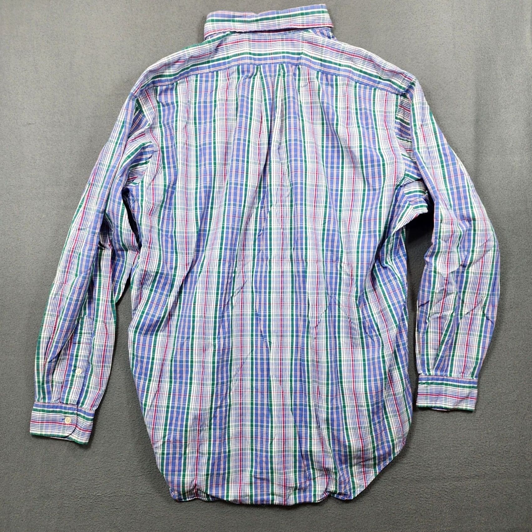 Ralph Lauren VINTAGE Ralph Lauren Mens Blake Long Sleeve Button Up Shirt L Blue Plaid Dress Shirt Mens Size US L / EU 52-54 / 3 - 2 Thumbnail
