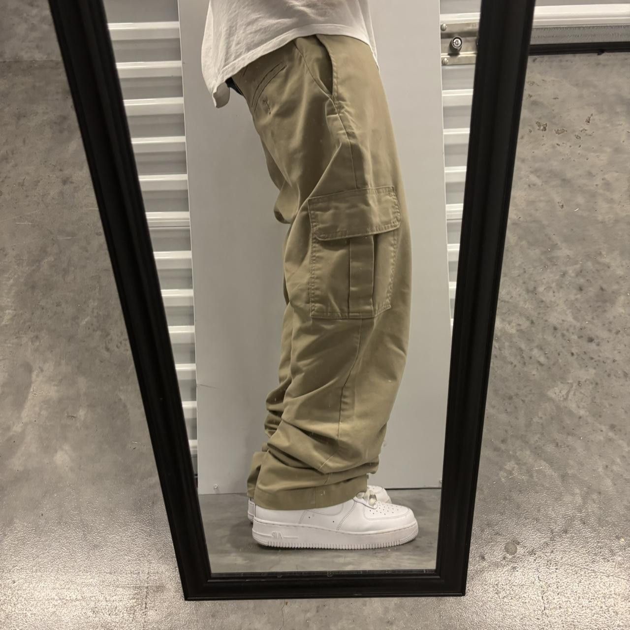 Dickies × Vintage Crazy Vintage Y2K/2000s Khaki Tan Dickies Streetwear Skater Style Cargo Pants! Size US 36 / EU 52 - 2 Thumbnail