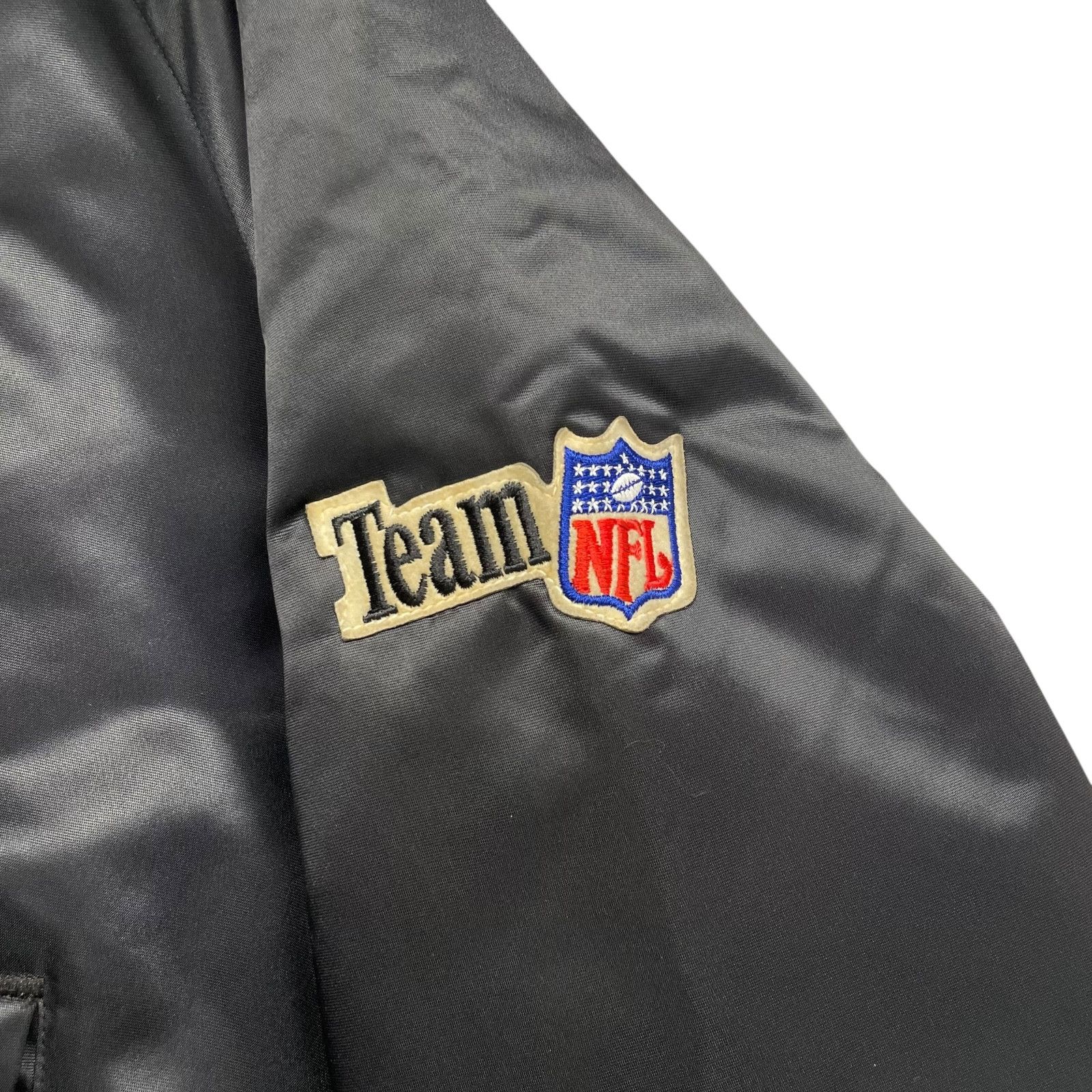 NFL VTG 90s ATLANTA FALCONS CHALK LINE SATIN JACKET SPELL OUT L Size US L / EU 52-54 / 3 - 6 Thumbnail