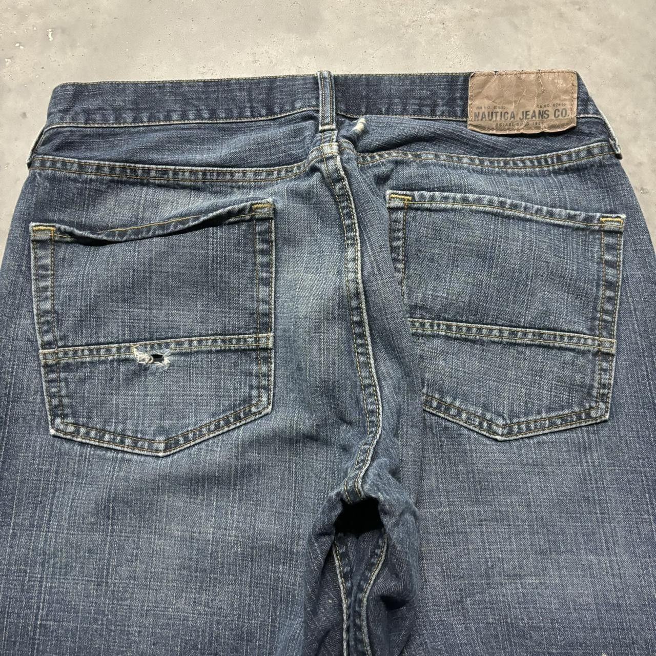 Japanese Brand × Vintage Crazy Vintage Y2K/2000s Grunge Dark Wash Bootcut Denim Jeans! Size US 34 / EU 50 - 7 Thumbnail