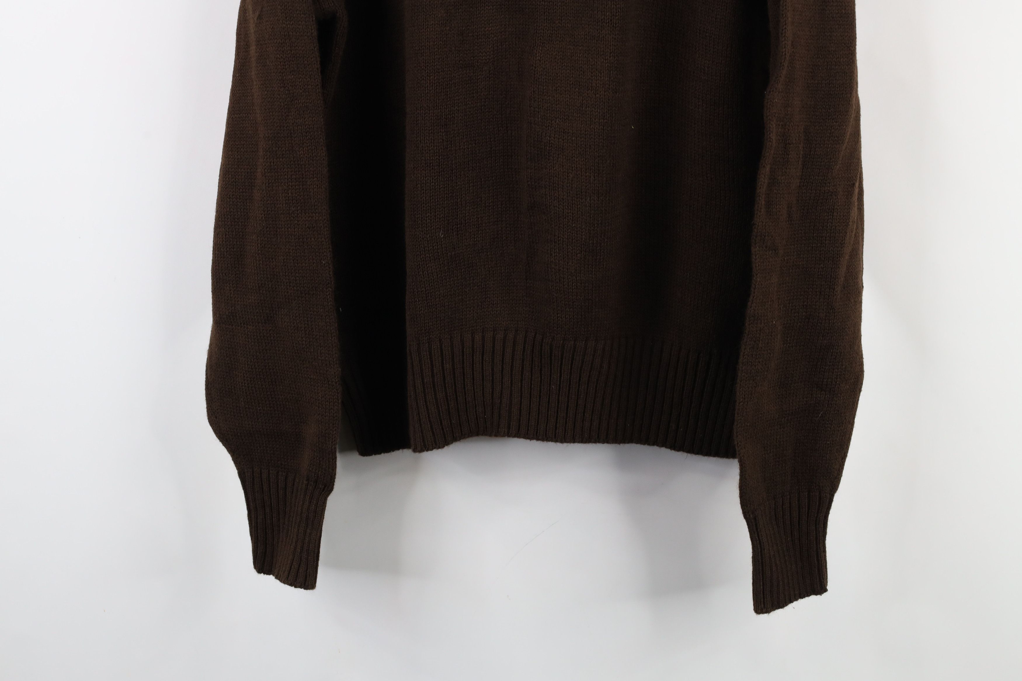Vintage Vintage 70s Streetwear Blank Thin Knit Sweater Brown Size US M / EU 48-50 / 2 - 3 Thumbnail