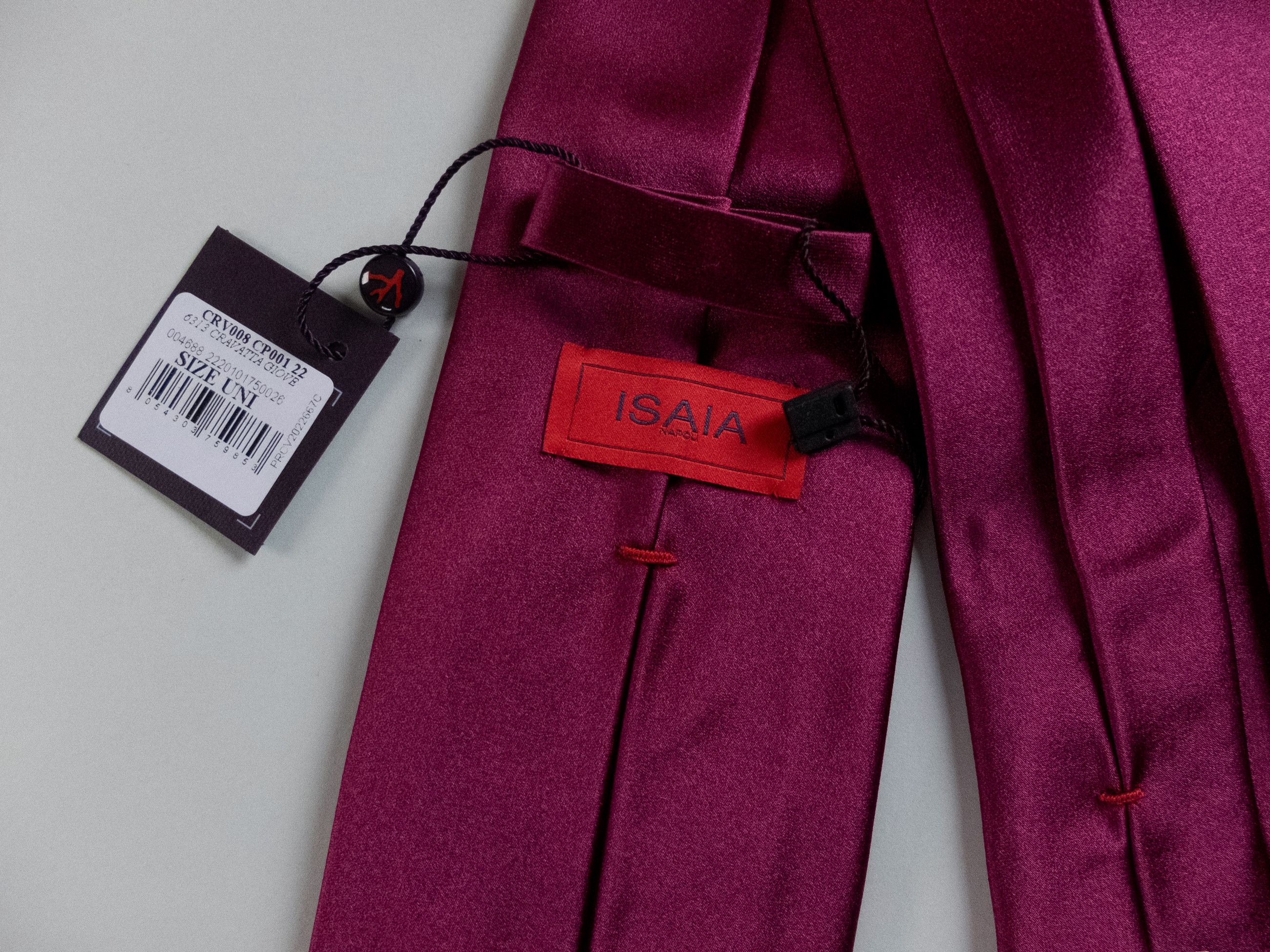 Isaia ISAIA Napolli solid fuchsia pink satin silk tie authentic Size ONE SIZE - 3 Thumbnail