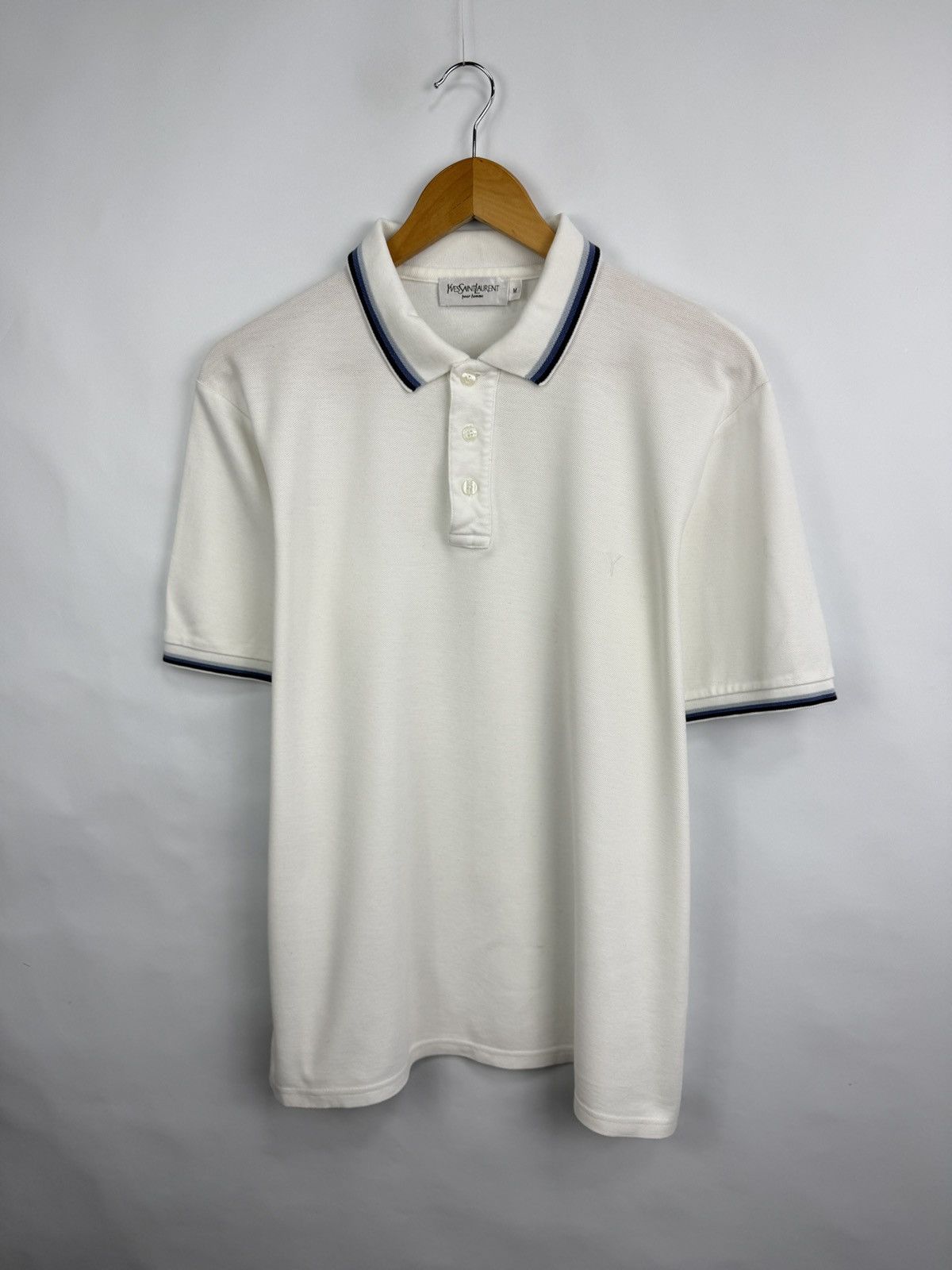 Yves Saint Laurent 🇫🇷 Vintage 90s YSL Yves Saint Laurent Pour Homme Polo T-Shirt Size US M / EU 48-50 / 2 - 2 Thumbnail