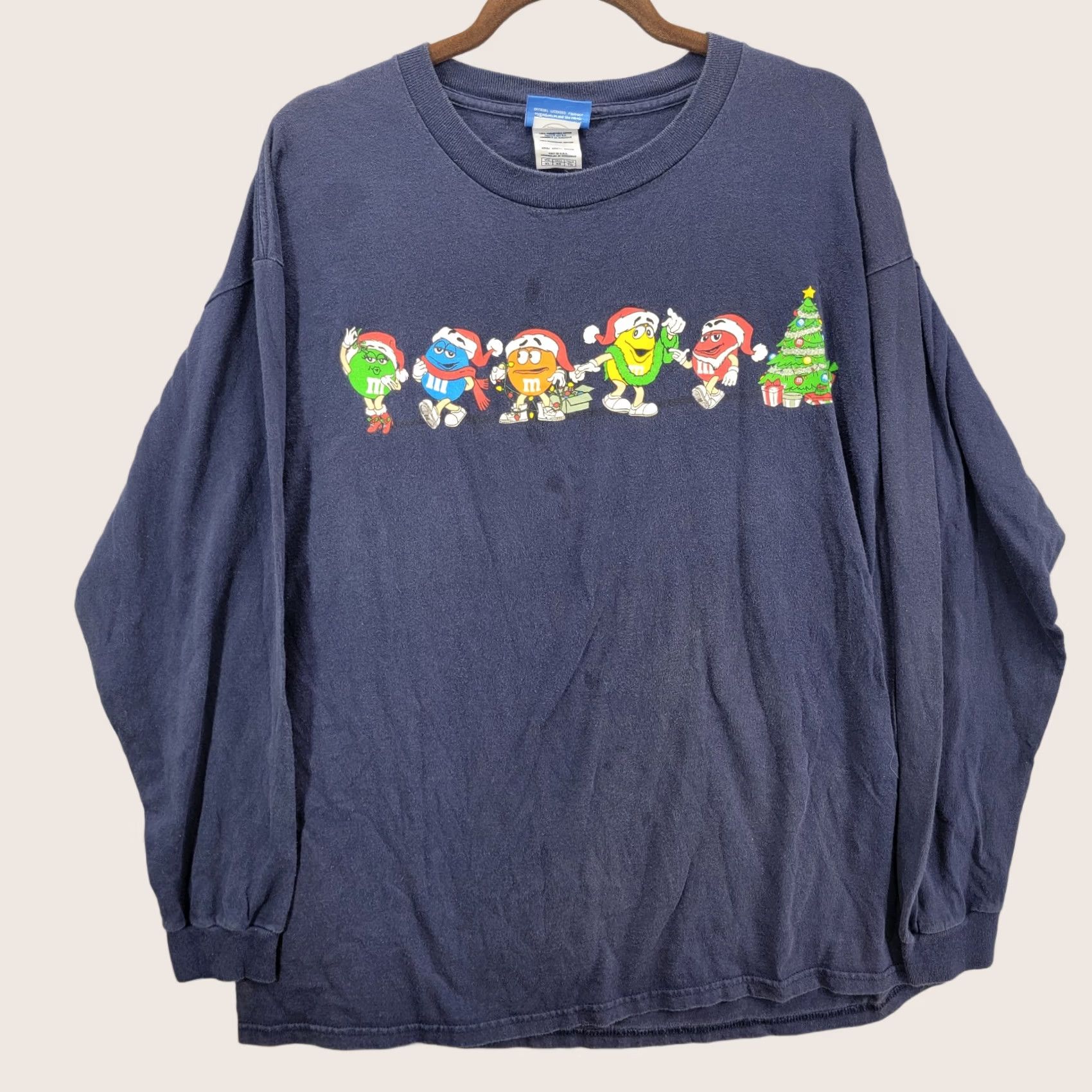 Vintage VINTAGE M&Ms Candy Christmas Shirt Blue X Large Men Size US XL / EU 56 / 4 - 1 Thumbnail