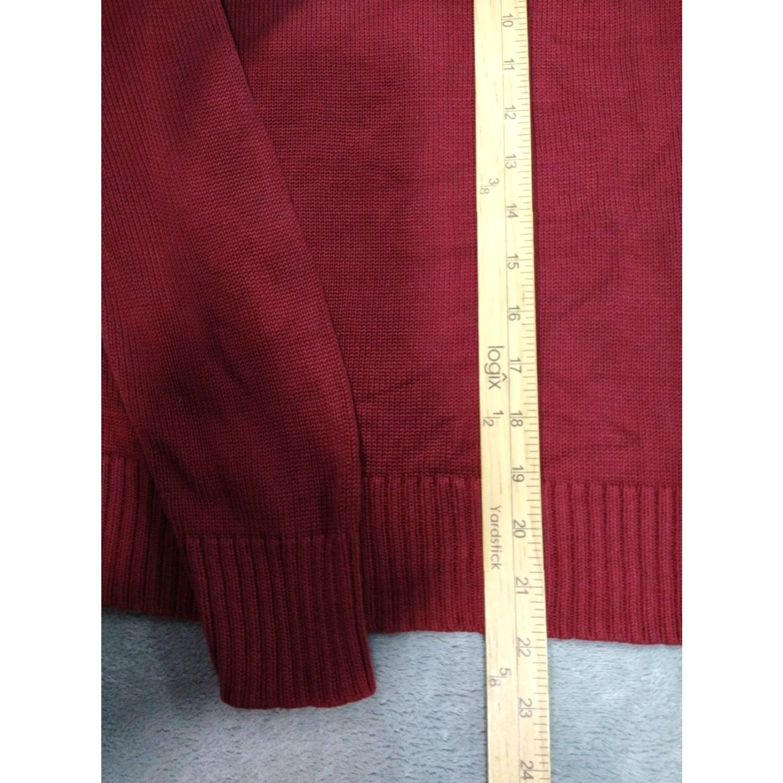 Talbots Talbots Sweater Womens Medium Red Floral Silk Pullover Round Neck Long Sleeve Classic Size M / US 6-8 / IT 42-44 - 3 Thumbnail